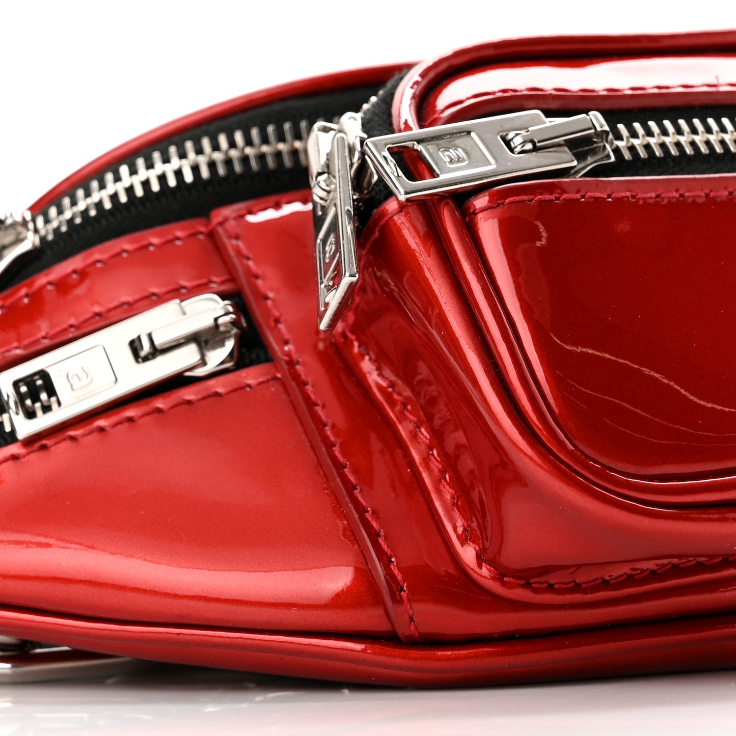 Patent Attica Mini Belt Bag Red