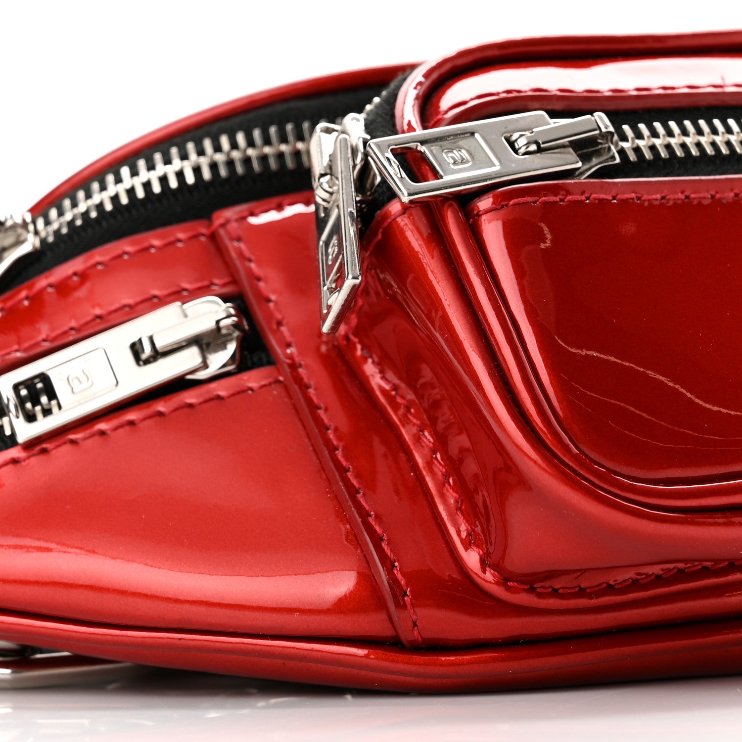 Alexander Wang Patent Attica Mini Belt Bag Red 9 of 10