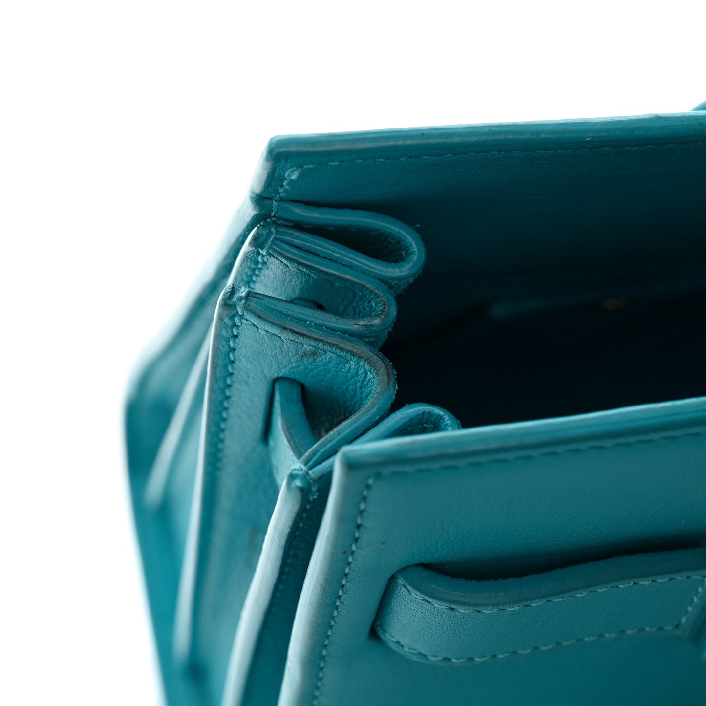 Calfskin Nano Sac De Jour Turquoise