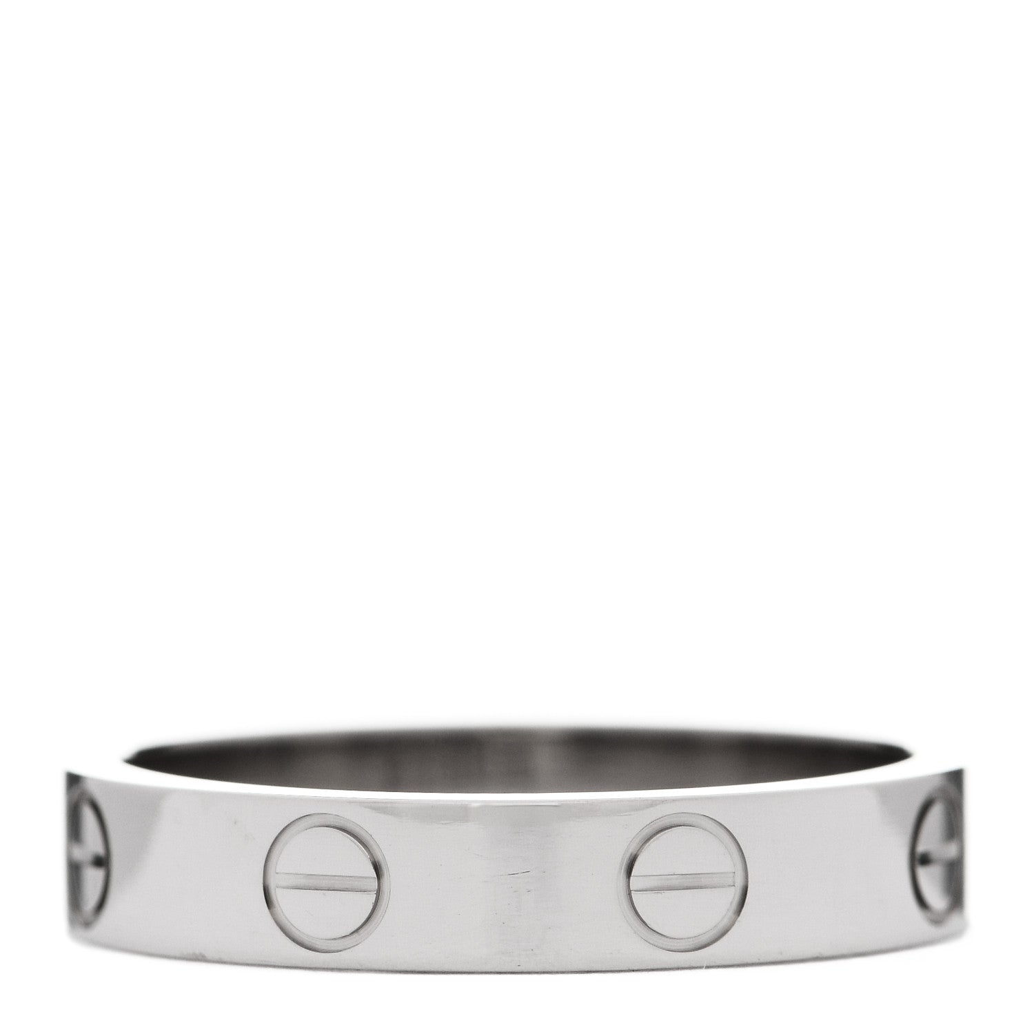 Cartier 18K White Gold 3.5mm LOVE Wedding Band Ring 53 6.5 2 of 4