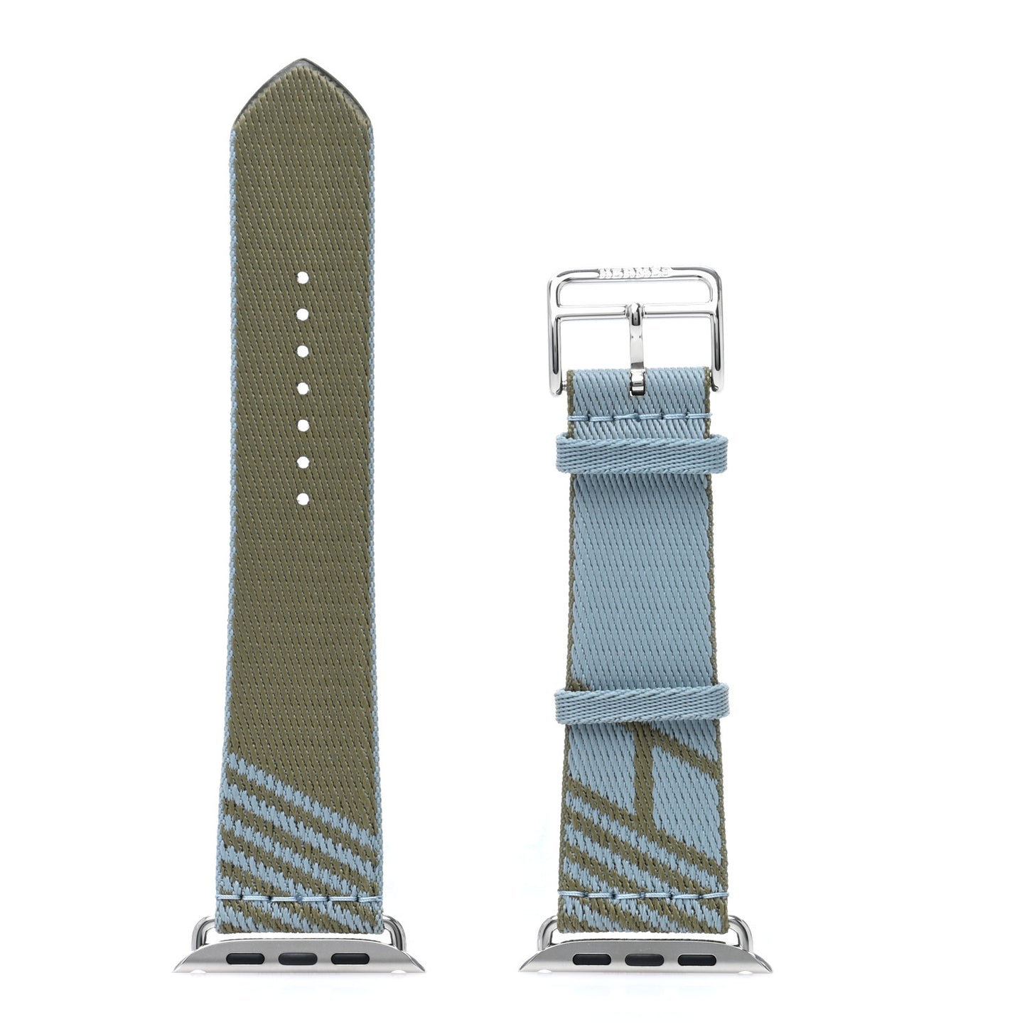 Nylon Weave Apple Watch Single Tour Band 40mm Bleu Lin Vert Veronese