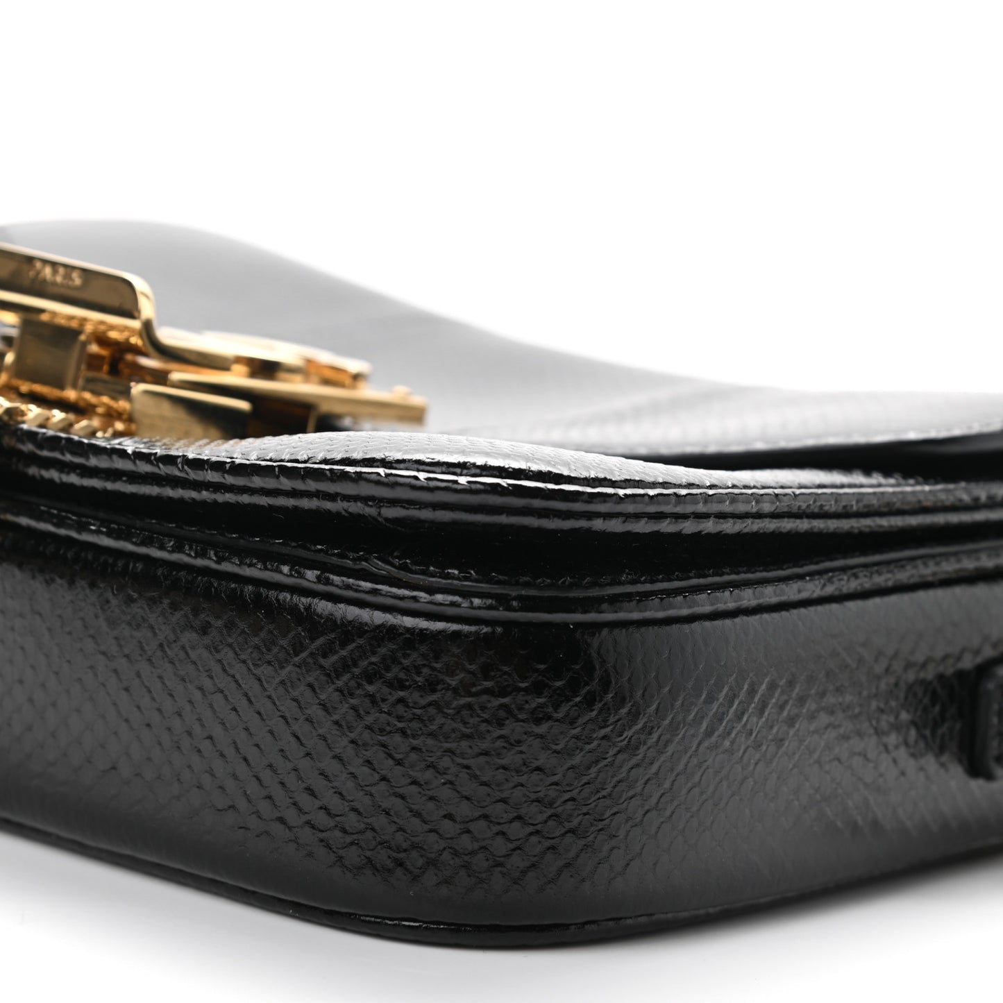 Lizard Small Pampille C Bag Black