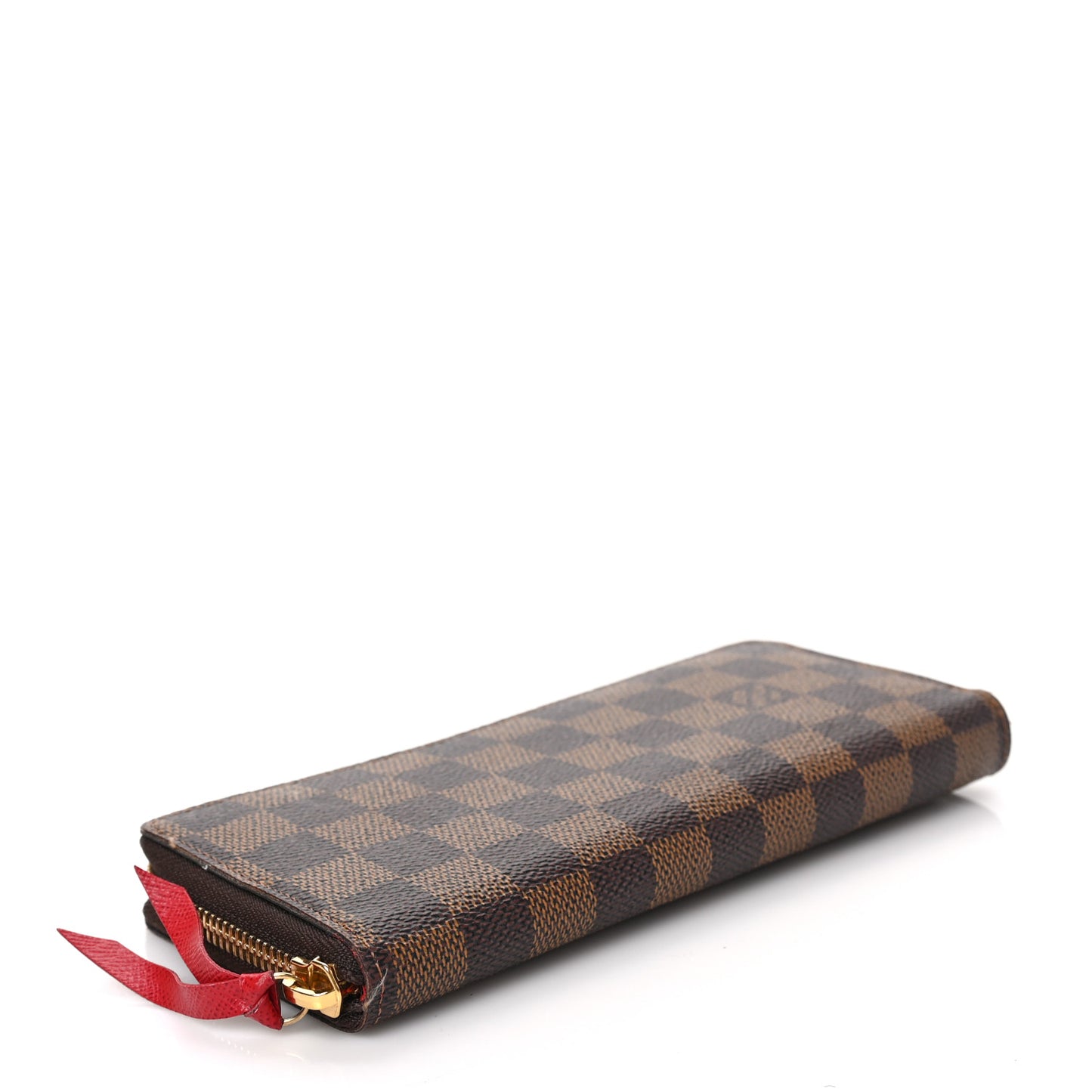 Damier Ebene Clemence Wallet Cherry