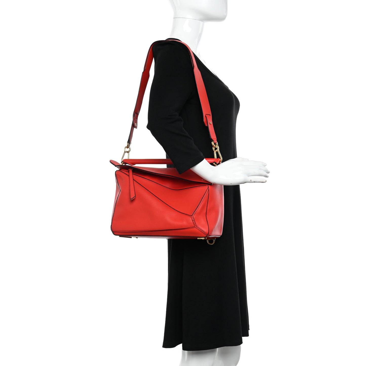 Calfskin Medium Puzzle Bag Scarlet