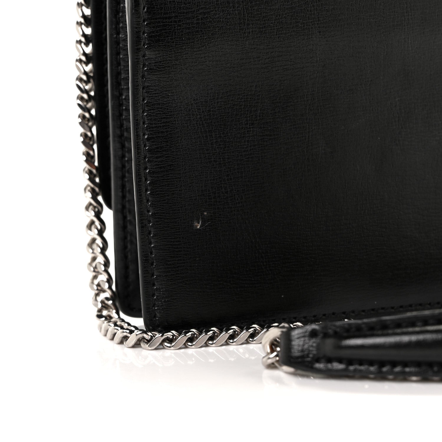 Saint Laurent Calfskin Monogram Sunset Chain Wallet Black 26 of 27