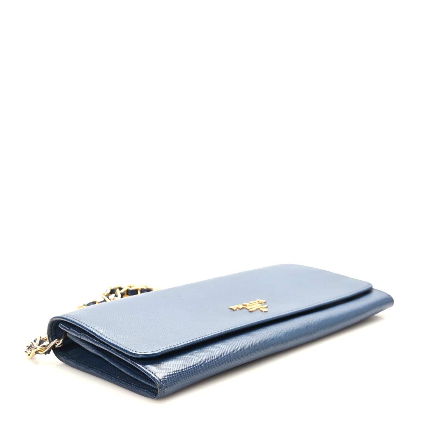 Saffiano Metal Oro Chain Wallet Bleuette