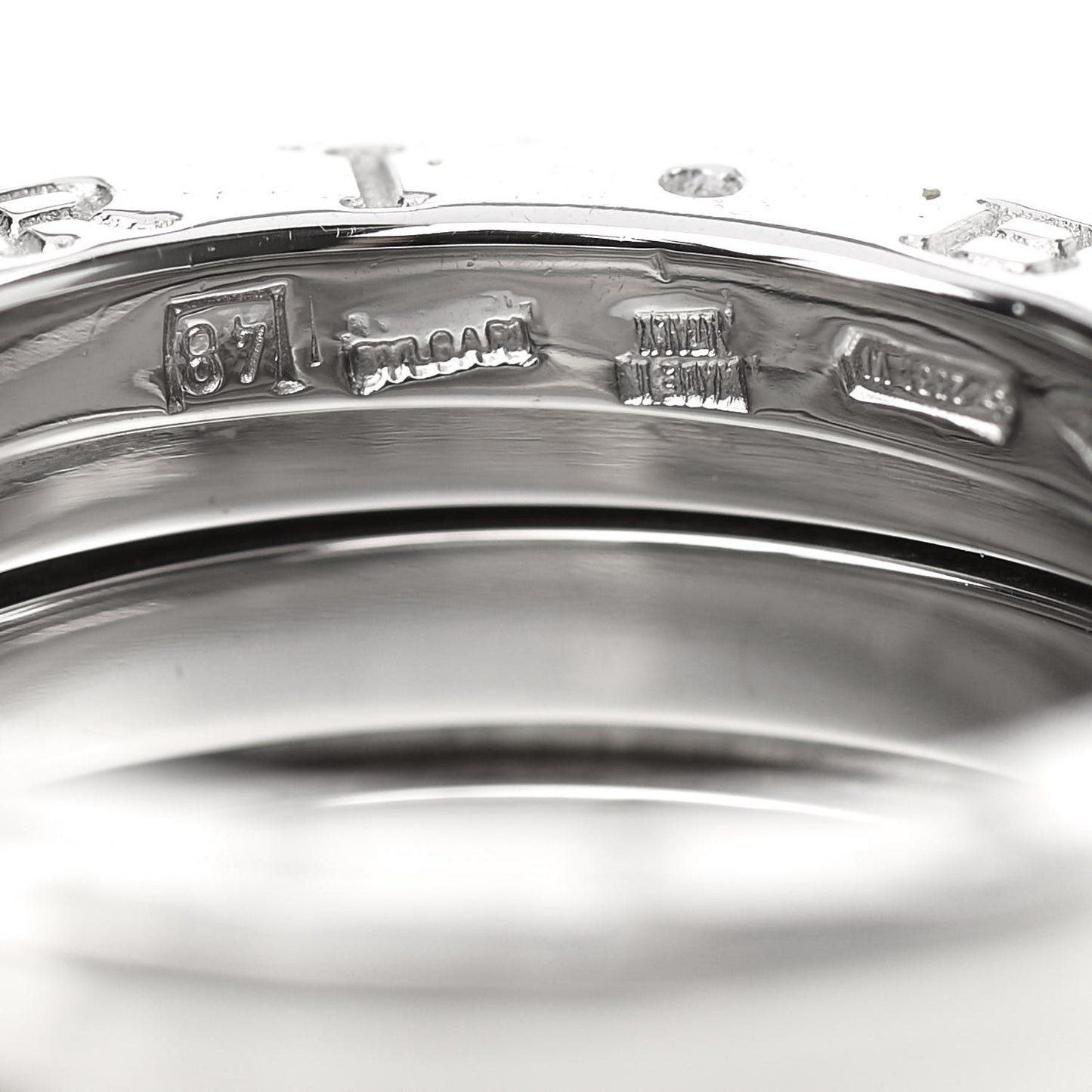 18K White Gold B.Zero1 Four-Band Ring 48 4.25