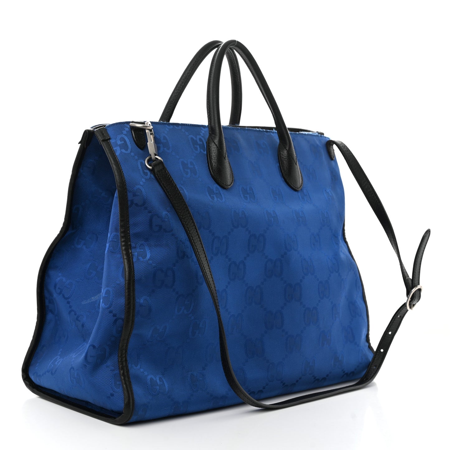 Econyl Nylon Monogram Large Off The Grid Tote Bag Guilted Blue Black