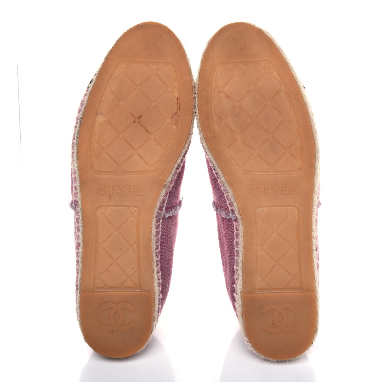 Linen CC Espadrilles 39 Pink Black