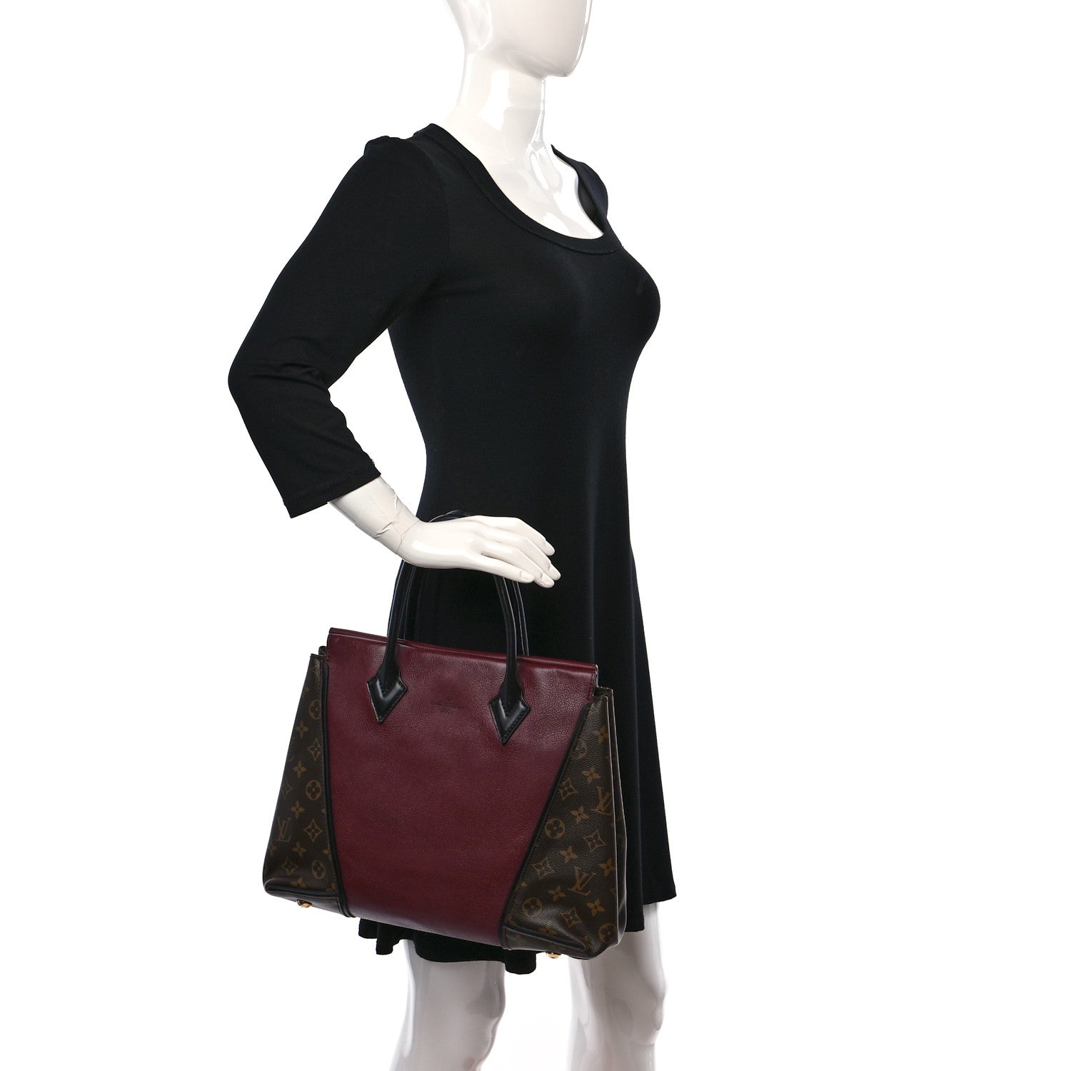 Louis Vuitton Monogram Cuir Orfevre Tote W PM Prunille 2 of 8