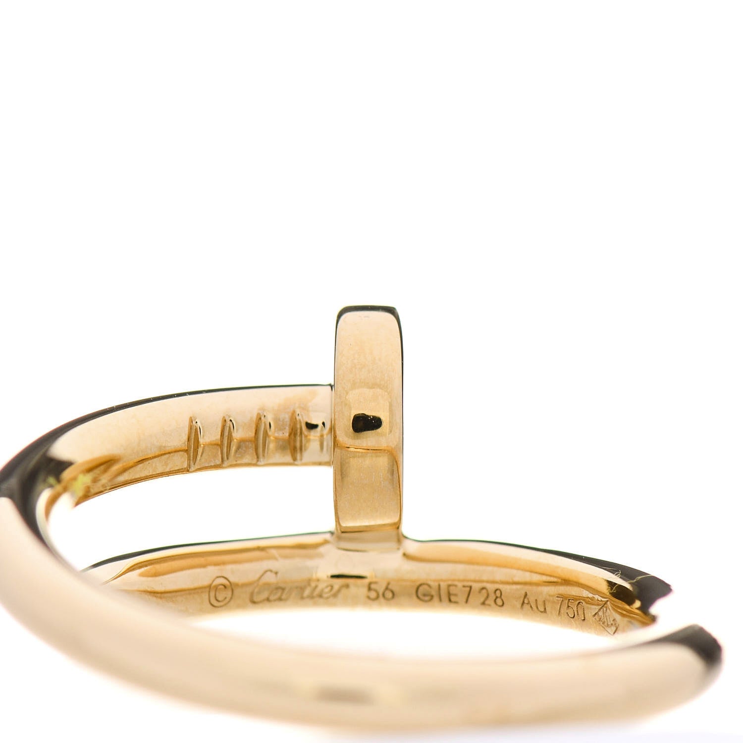 Cartier 18K Yellow Gold Juste Un Clou Ring 56 7.5 3 of 4