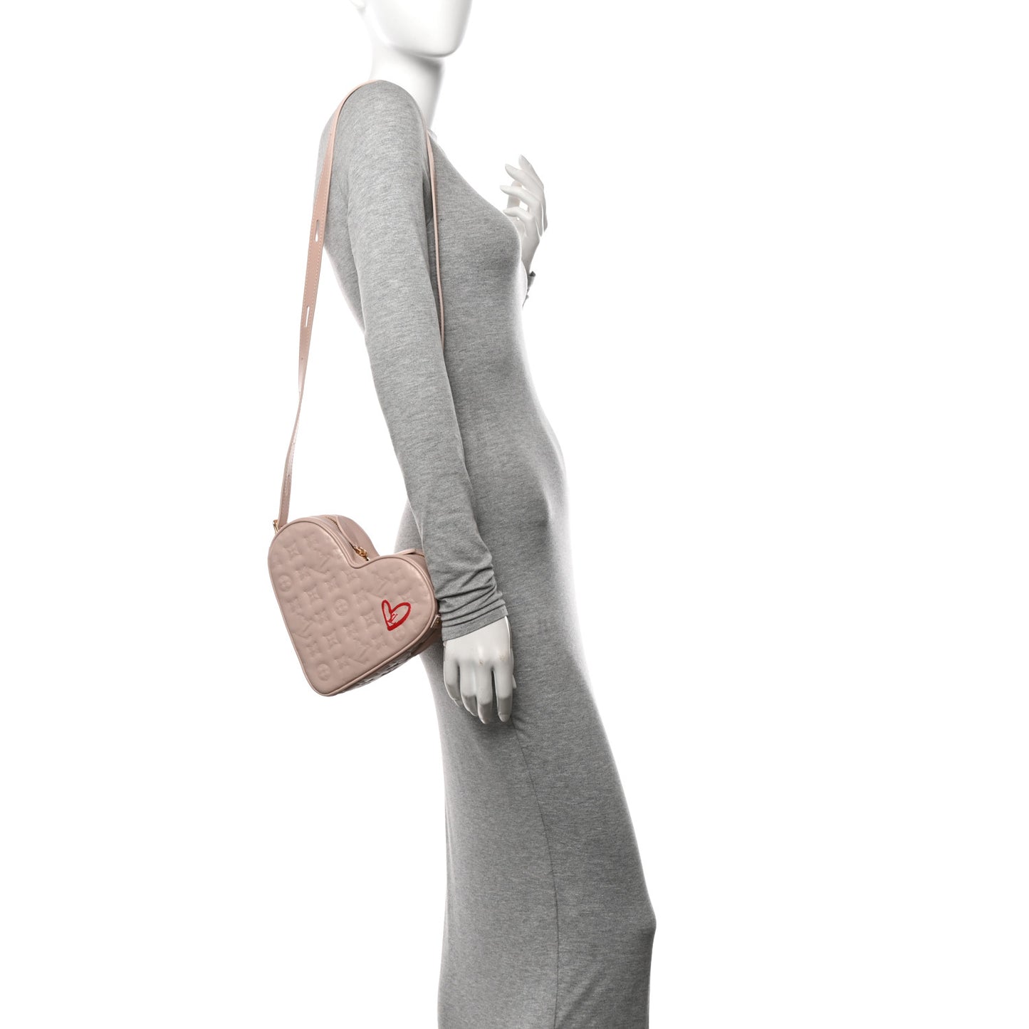 Lambskin Embossed Monogram Fall In Love Sac Coeur Light Pink