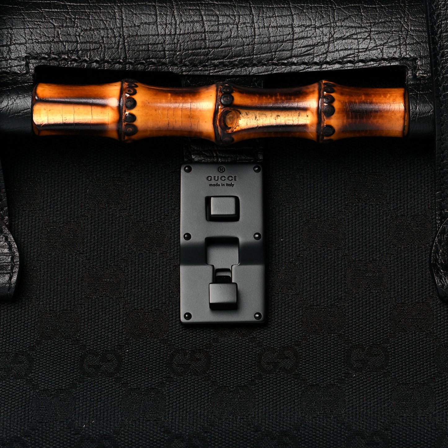 Monogram Bamboo Bullet Bag Black