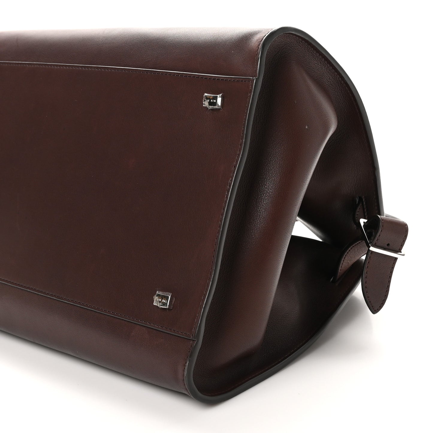 Polished Saddle Calfskin Soft Margaux 15 Dark Brown