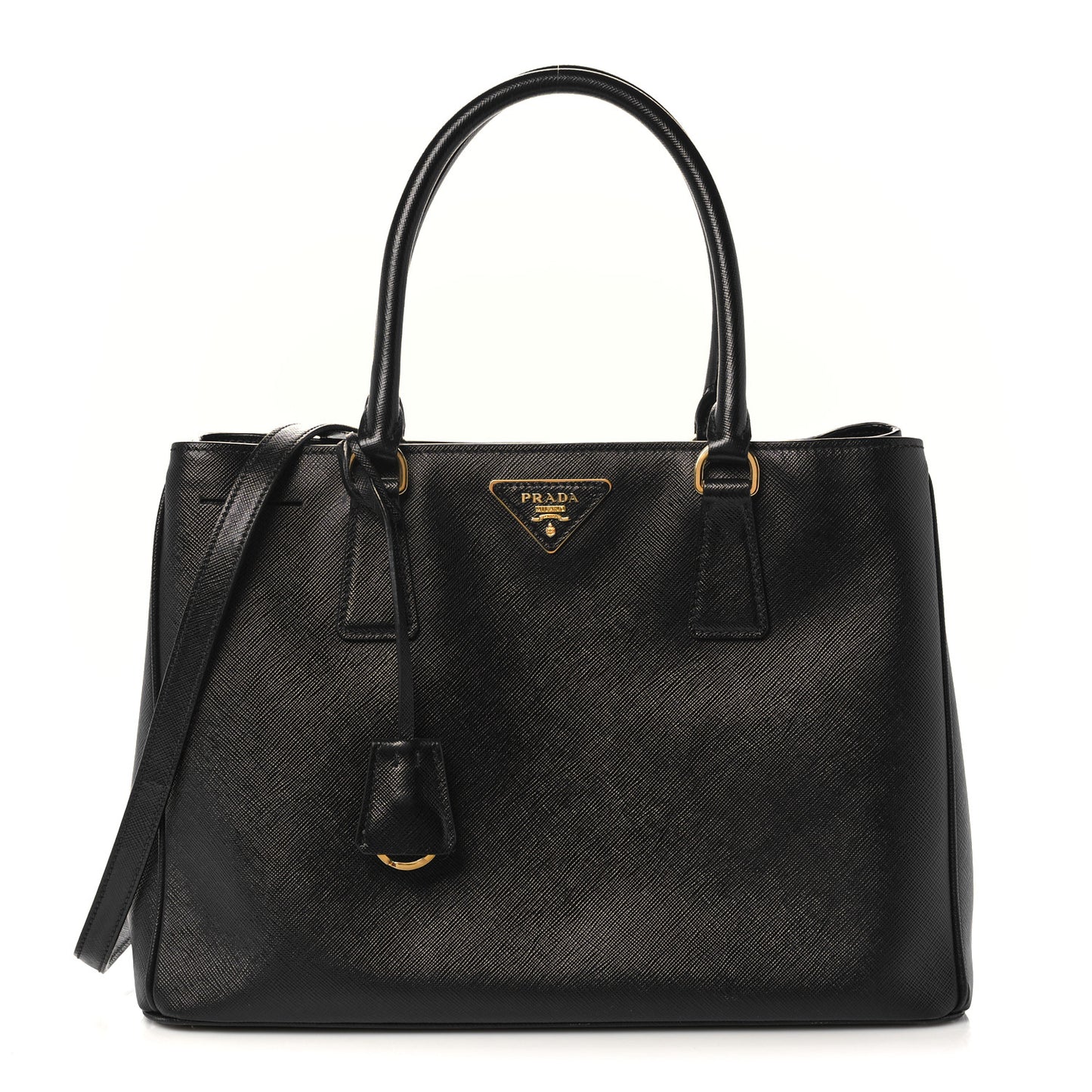 Saffiano Lux Medium Tote Black