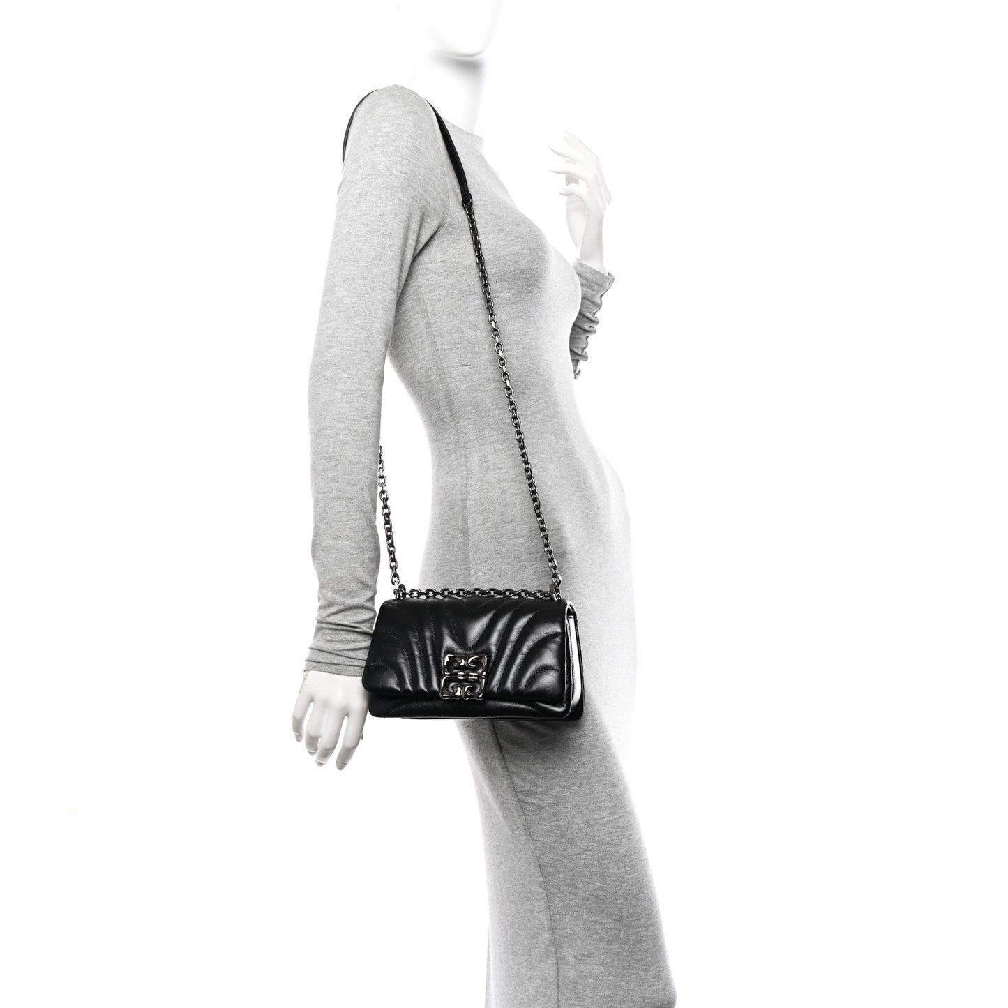 Calfskin Quilted Small 4G Shoulder Bag Black