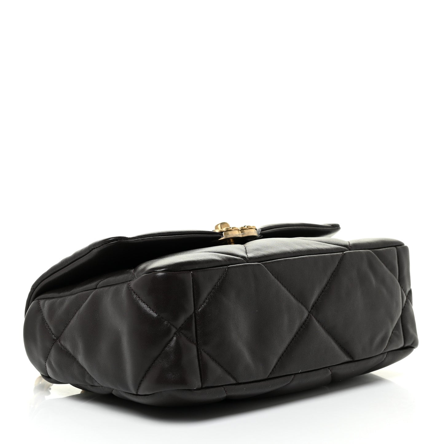 Lambskin Quilted Medium Chanel 19 Flap Dark Brown