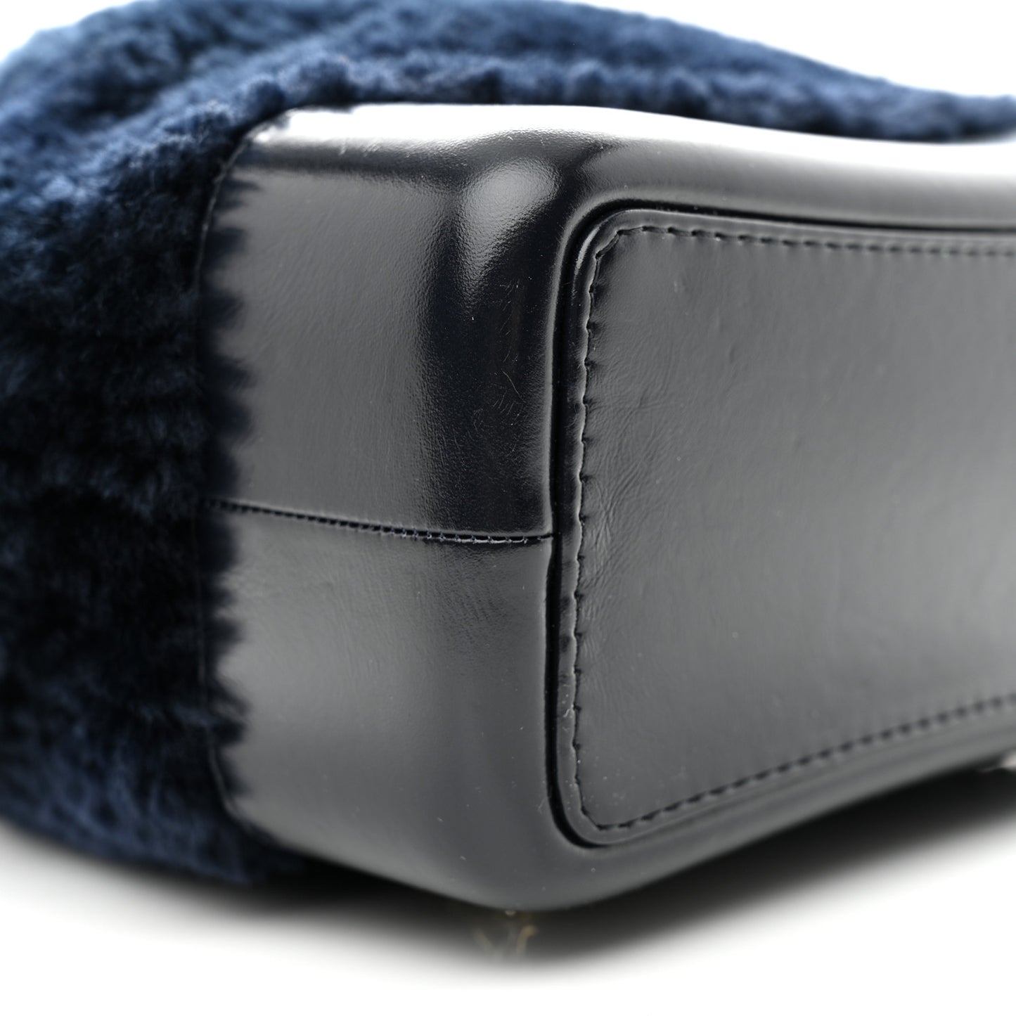 Shearling Small Gabrielle Backpack Navy