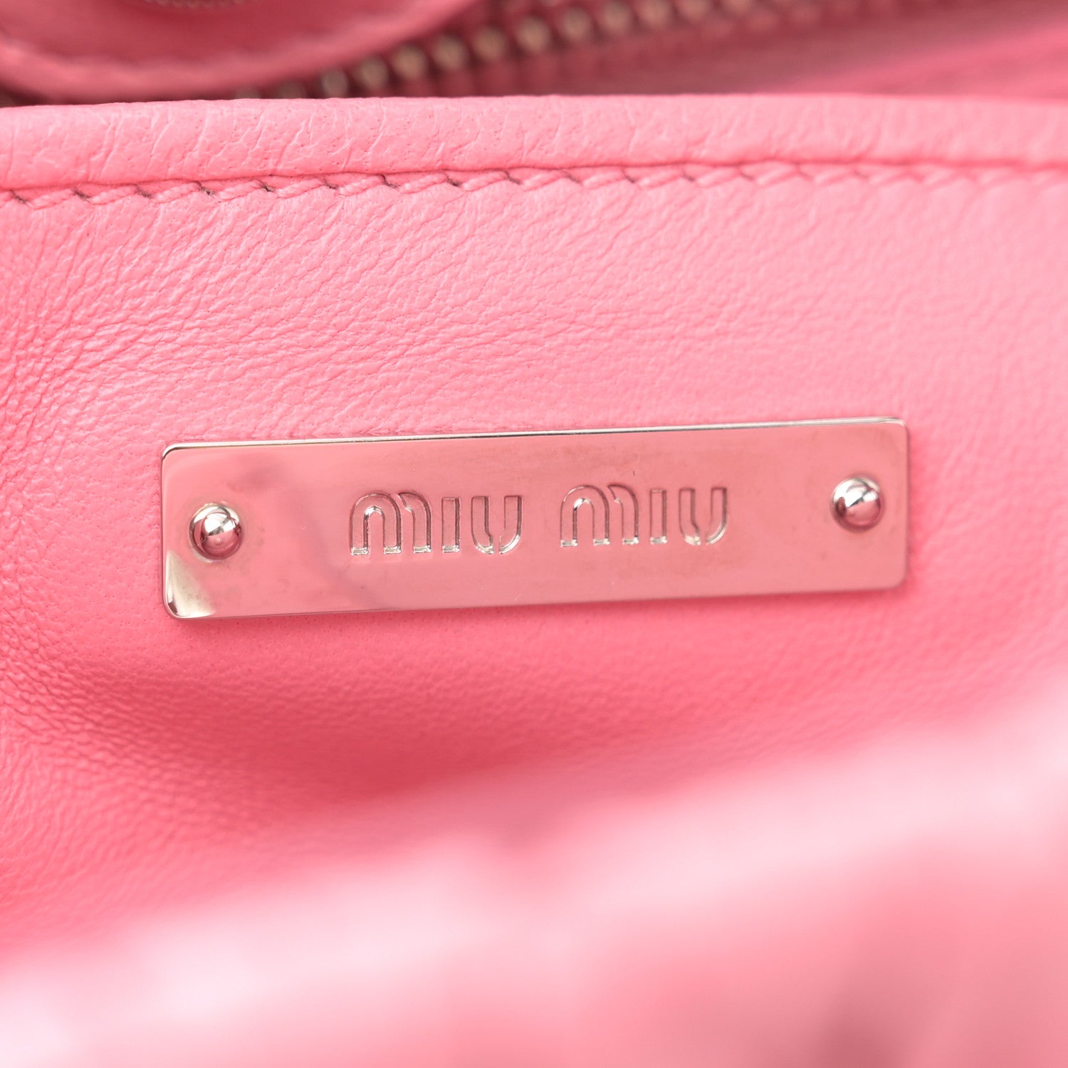 Miu Miu Nappa Matelasse Swarovski Crystal Tote Rosa 5 of 14