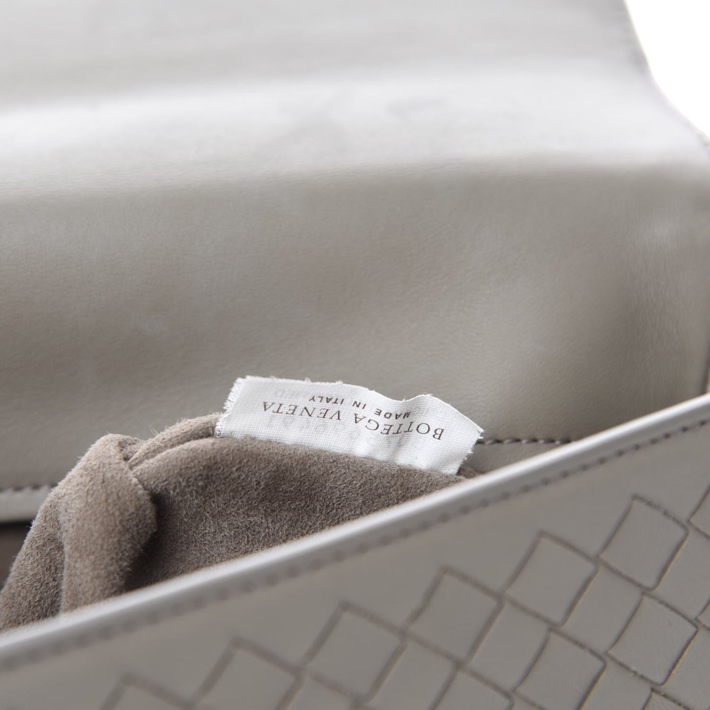 Nappa Intrecciato Alumna Bag Limestone