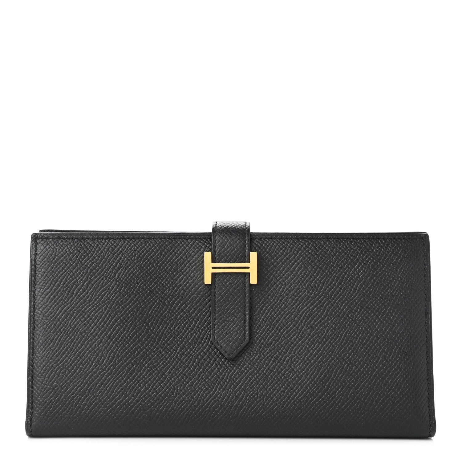 Hermes Epsom Bearn Gusset Wallet Black 1 of 8