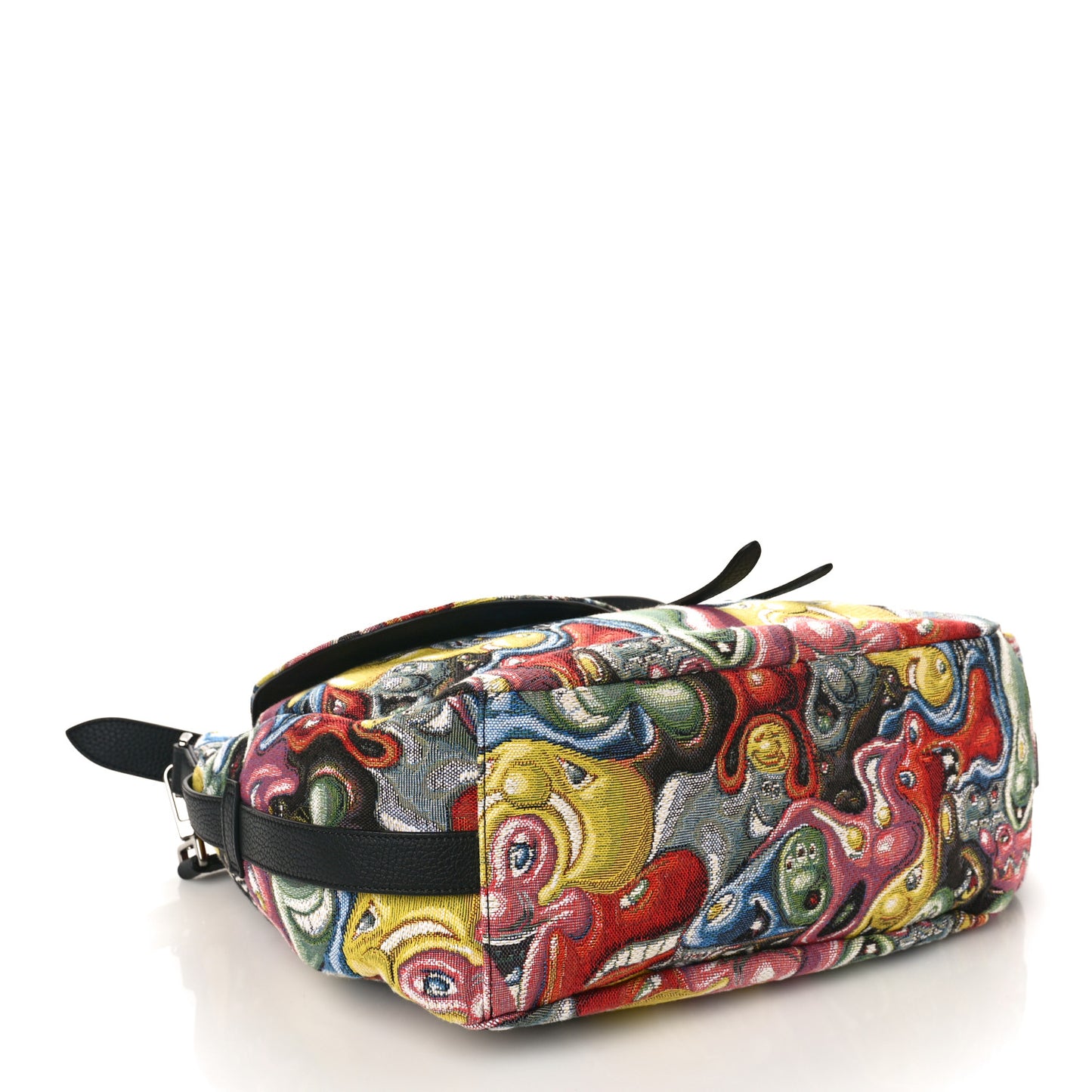 CHRISTIAN DIOR X KENNY SCHARF Jacquard Printed Soft Saddle Bag Multicolor