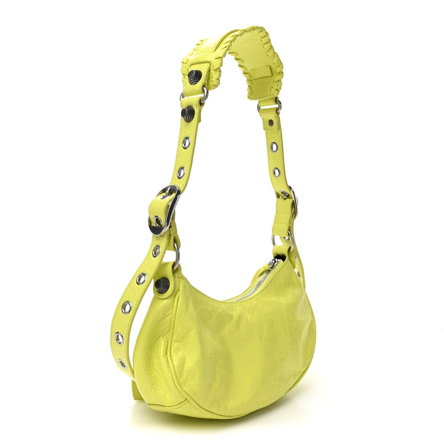 Agneau Arena Le Cagole Shoulder Bag XS Lime