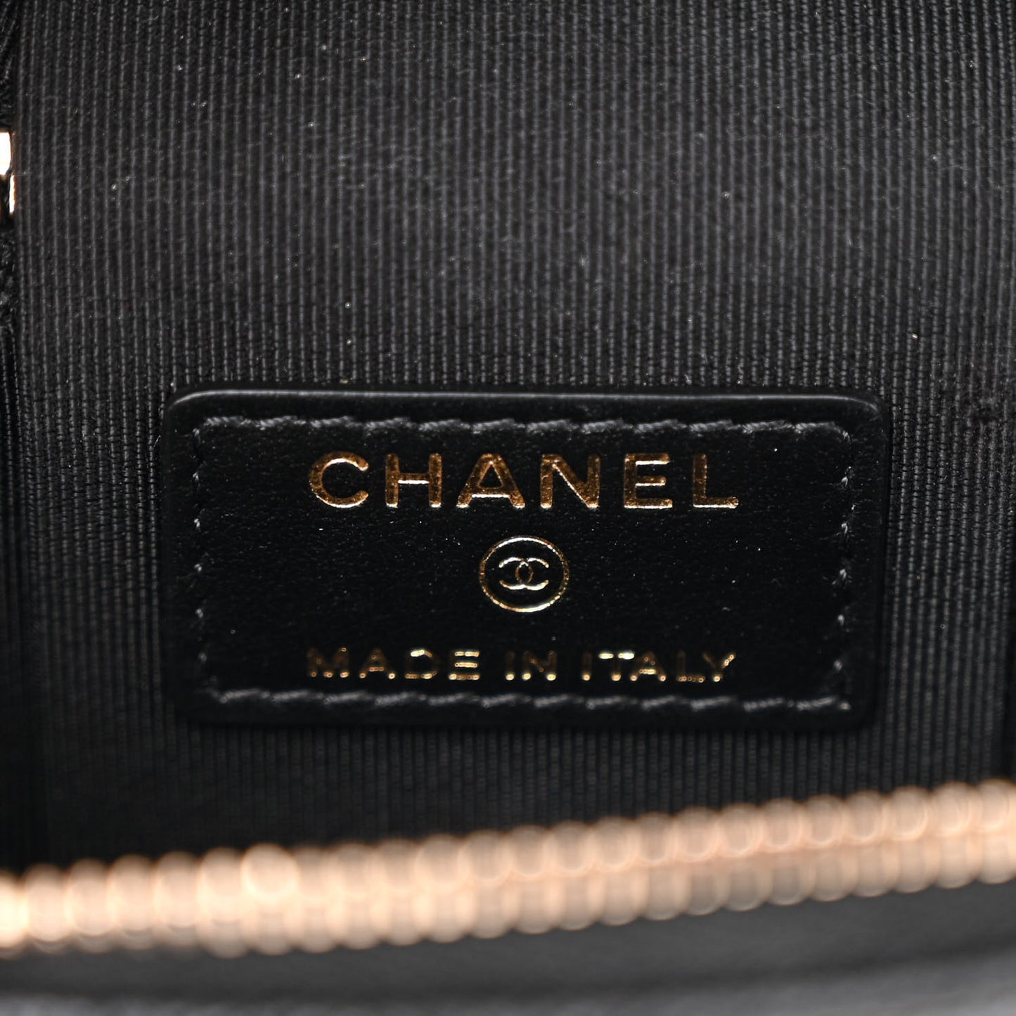Caviar Quilted Top Handle Mini Vanity Case With Chain Black