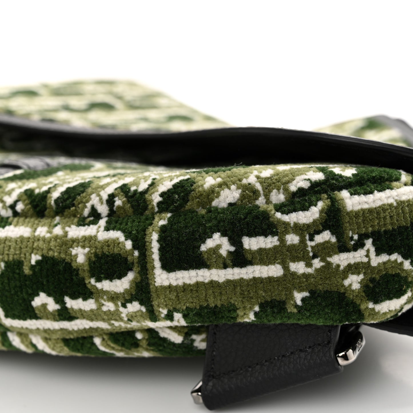 Velvet Oblique Mens Saddle Bag Black Green