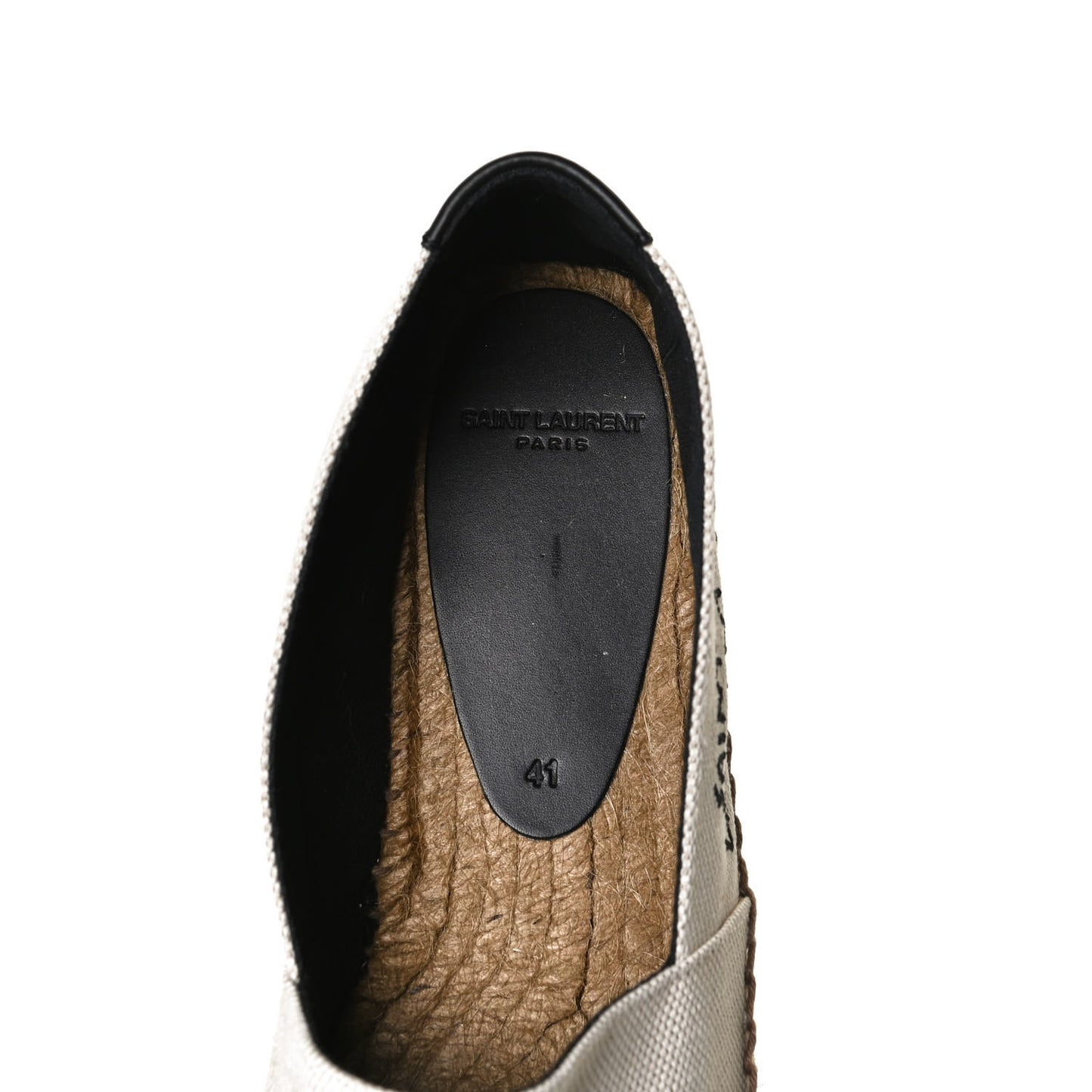 Canvas Nappa Elba Light Logo Embroidered Espadrilles 41 Panna