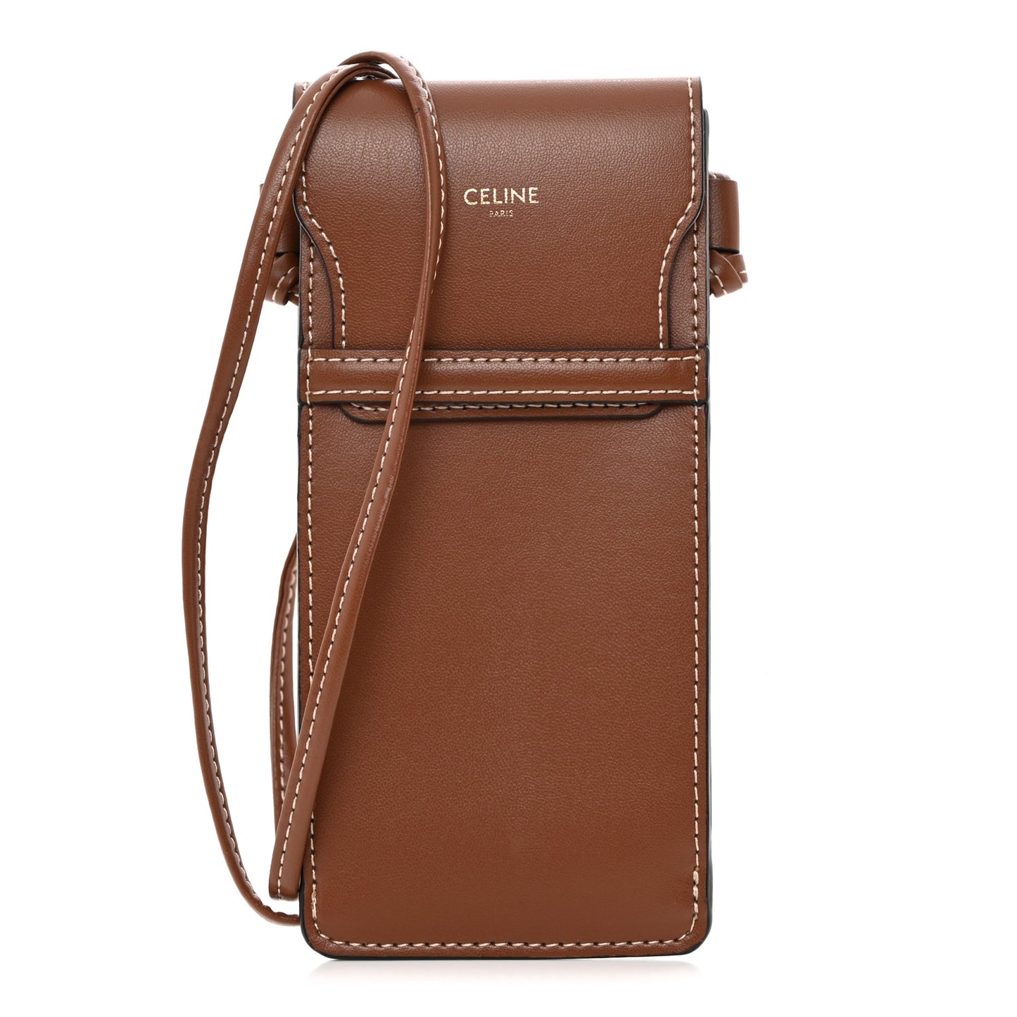 Smooth Calfskin Sunglasses Pouch Tan