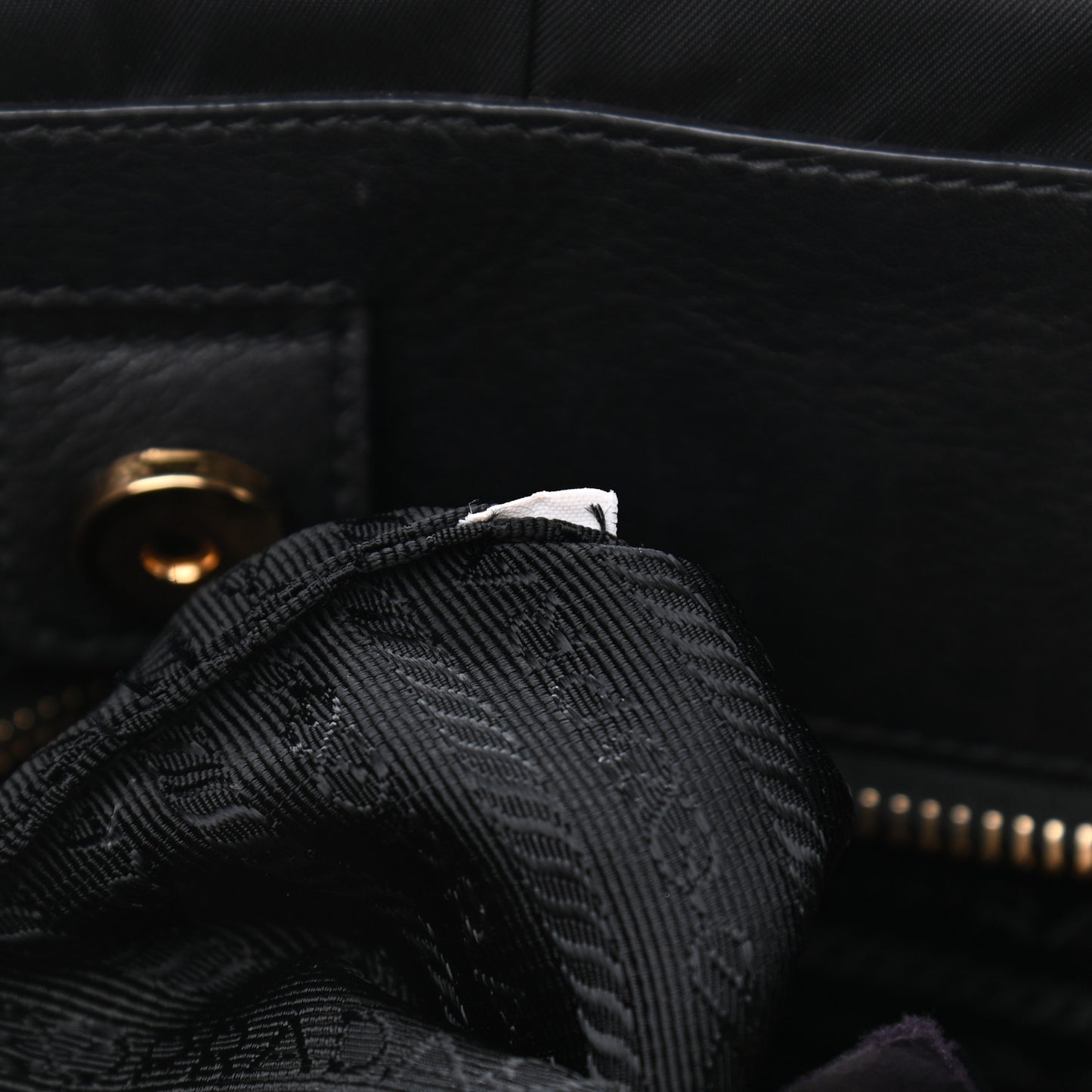 Tessuto Nylon Soft Calfskin Tote Black