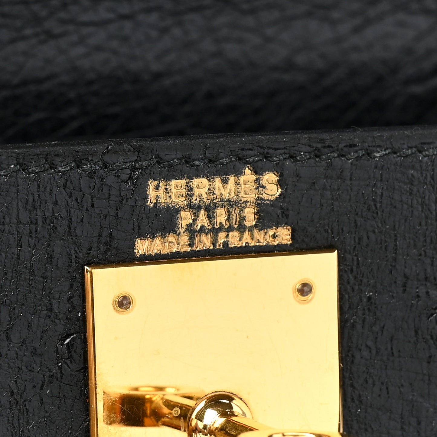 Ostrich Kelly Sellier 28 Black