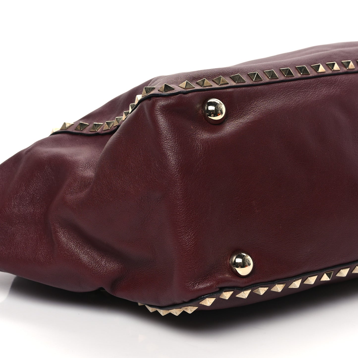 Vitello Medium Rockstud Tote Camelia