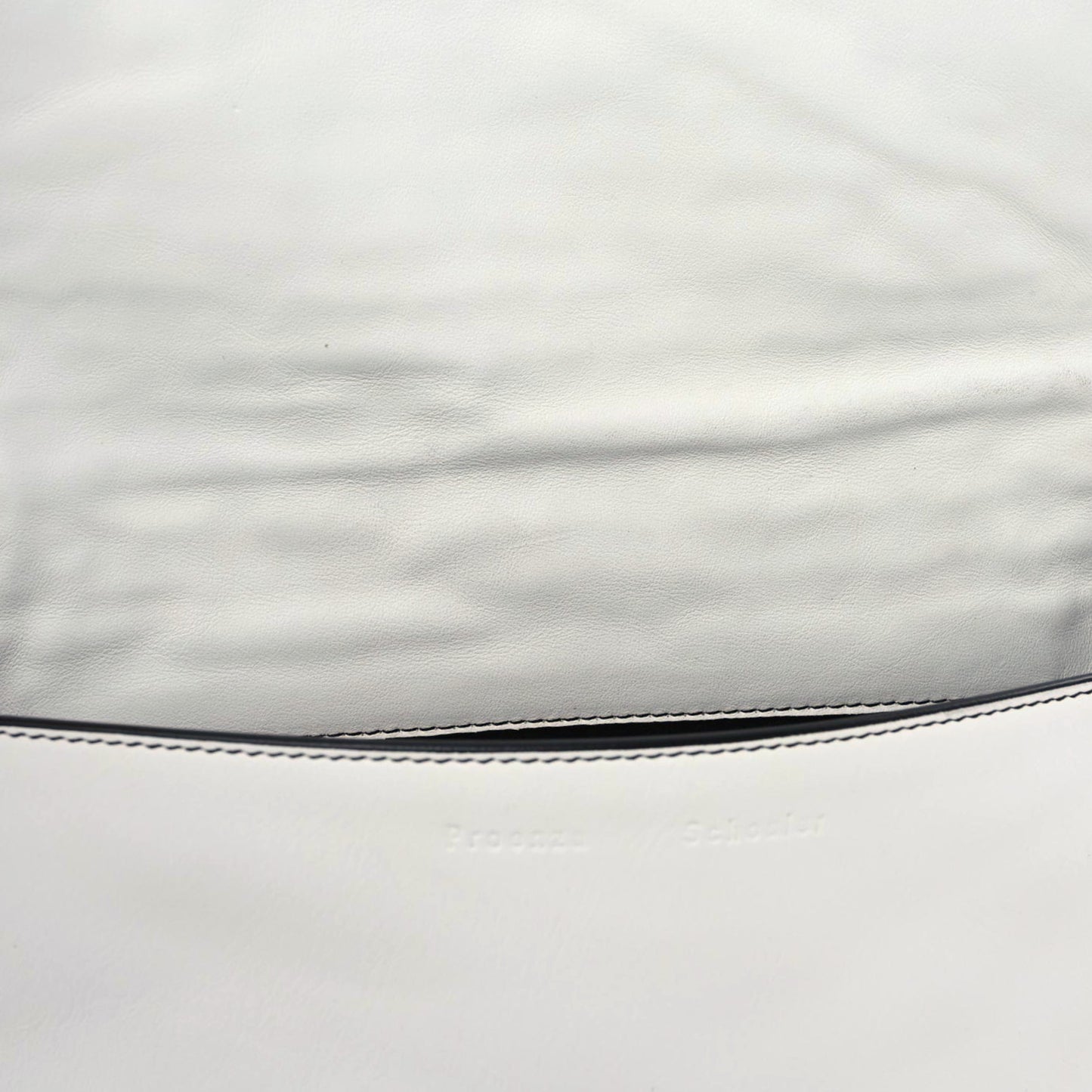 Lambskin Woven Small Courier Shoulder Bag Black White
