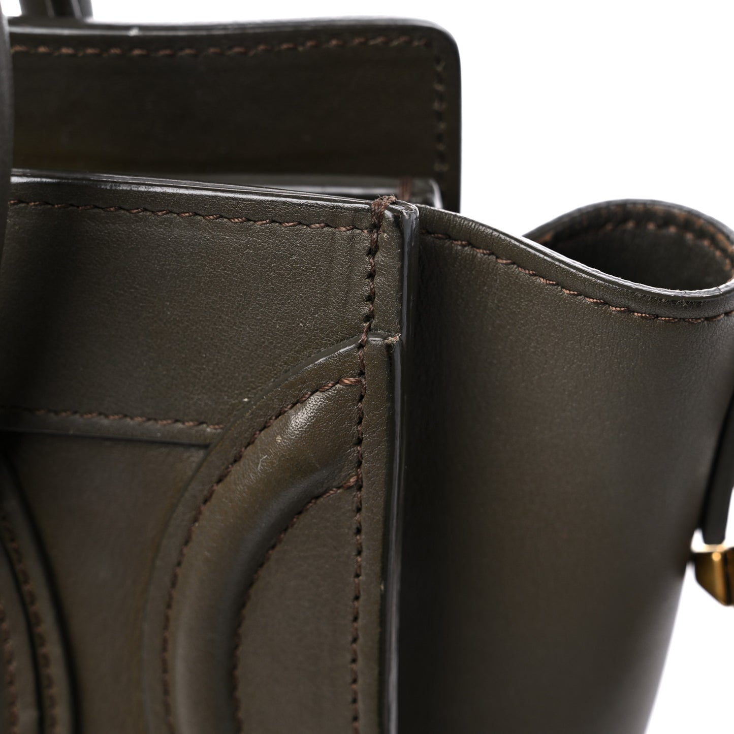 Smooth Calfskin Nano Luggage Khaki