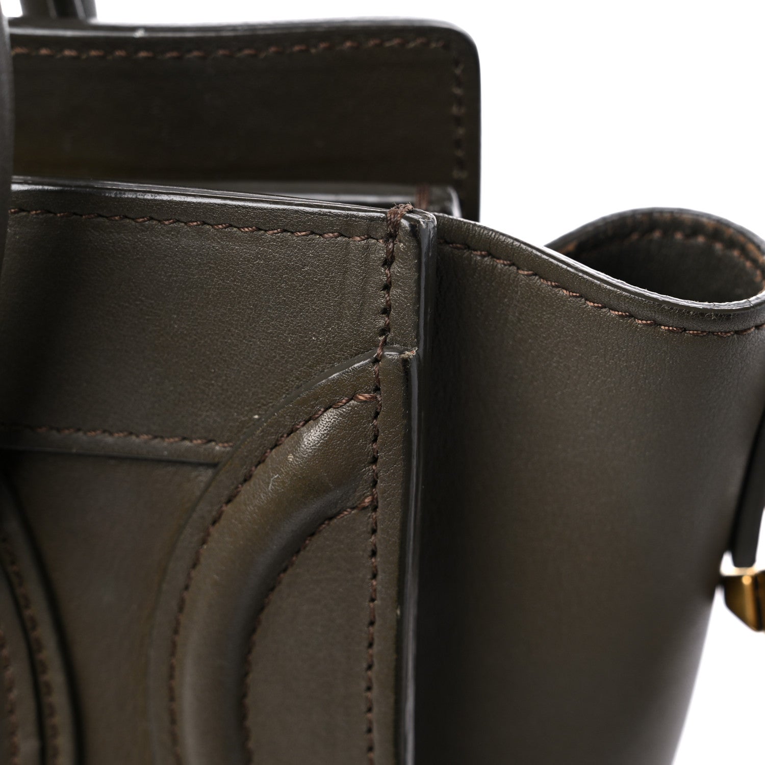 Celine Smooth Calfskin Nano Luggage Khaki 18 of 22