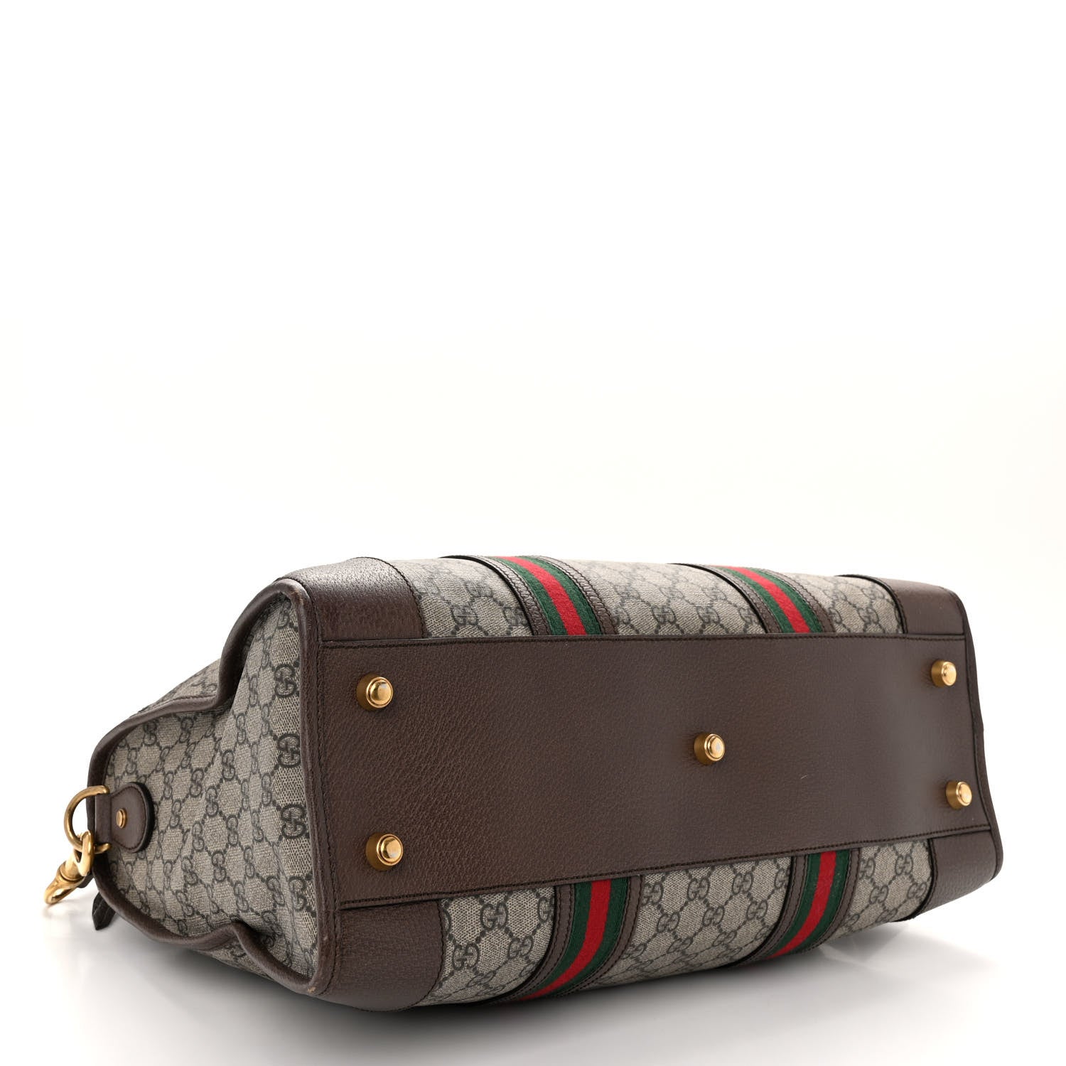 Gucci Soft GG Supreme Monogram Web Medium Duffle Bag Beige New Acero Crop 4 of 12