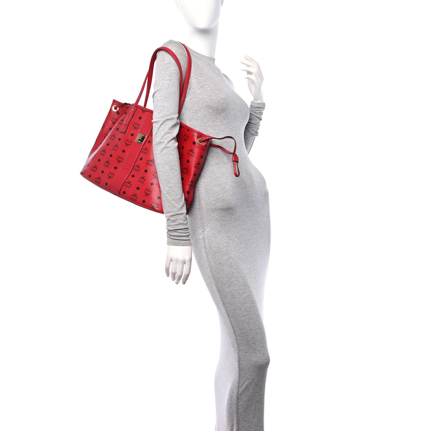 Visetos Medium Liz Reversible Shopper Tote Ruby Red
