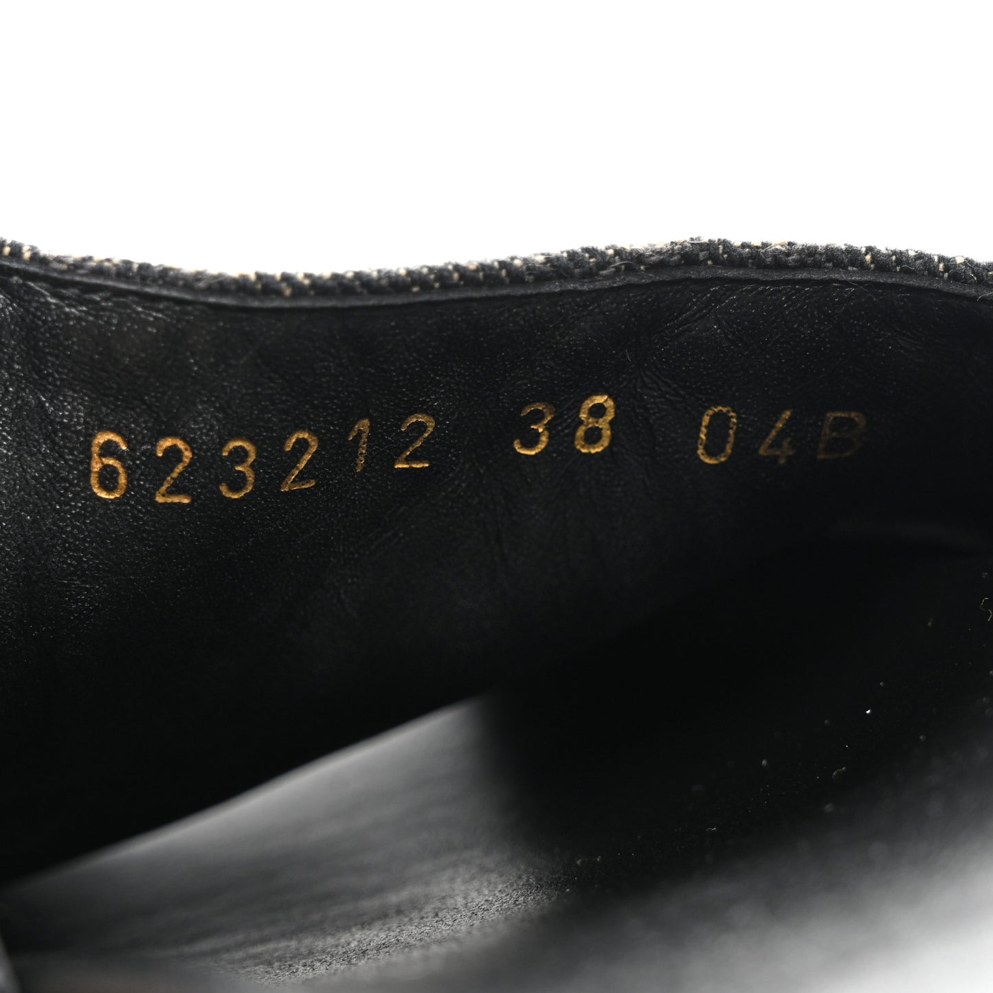 Jacquard Black Denim GG Monogram Angelina Platform 55mm Slide Sandals 38 Black Ivory
