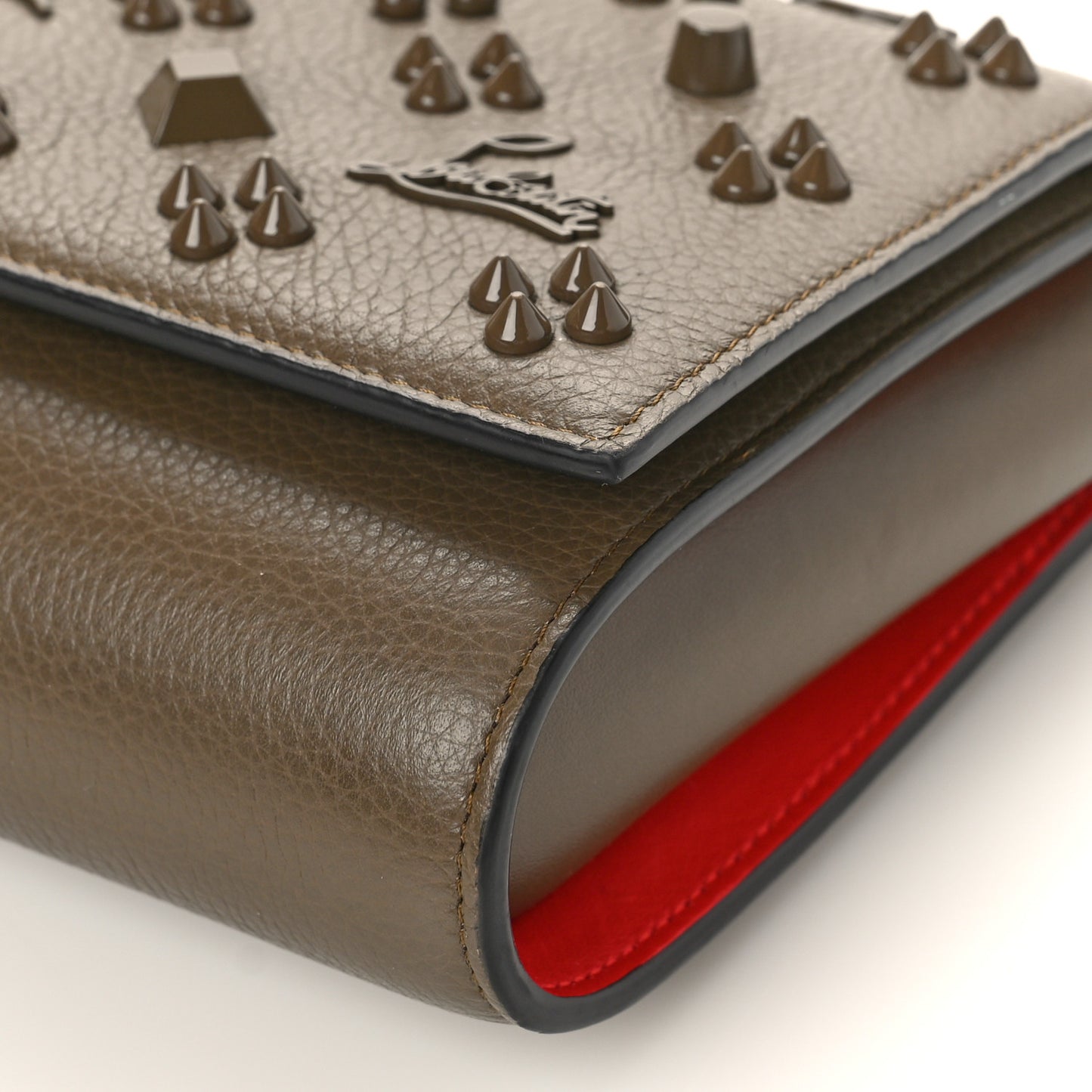 Calfskin Spikes Loubinthesky Paloma Clutch Silex