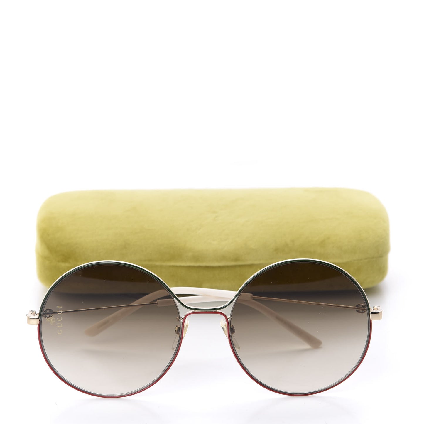 Round Sunglasses GG0395S Red Green