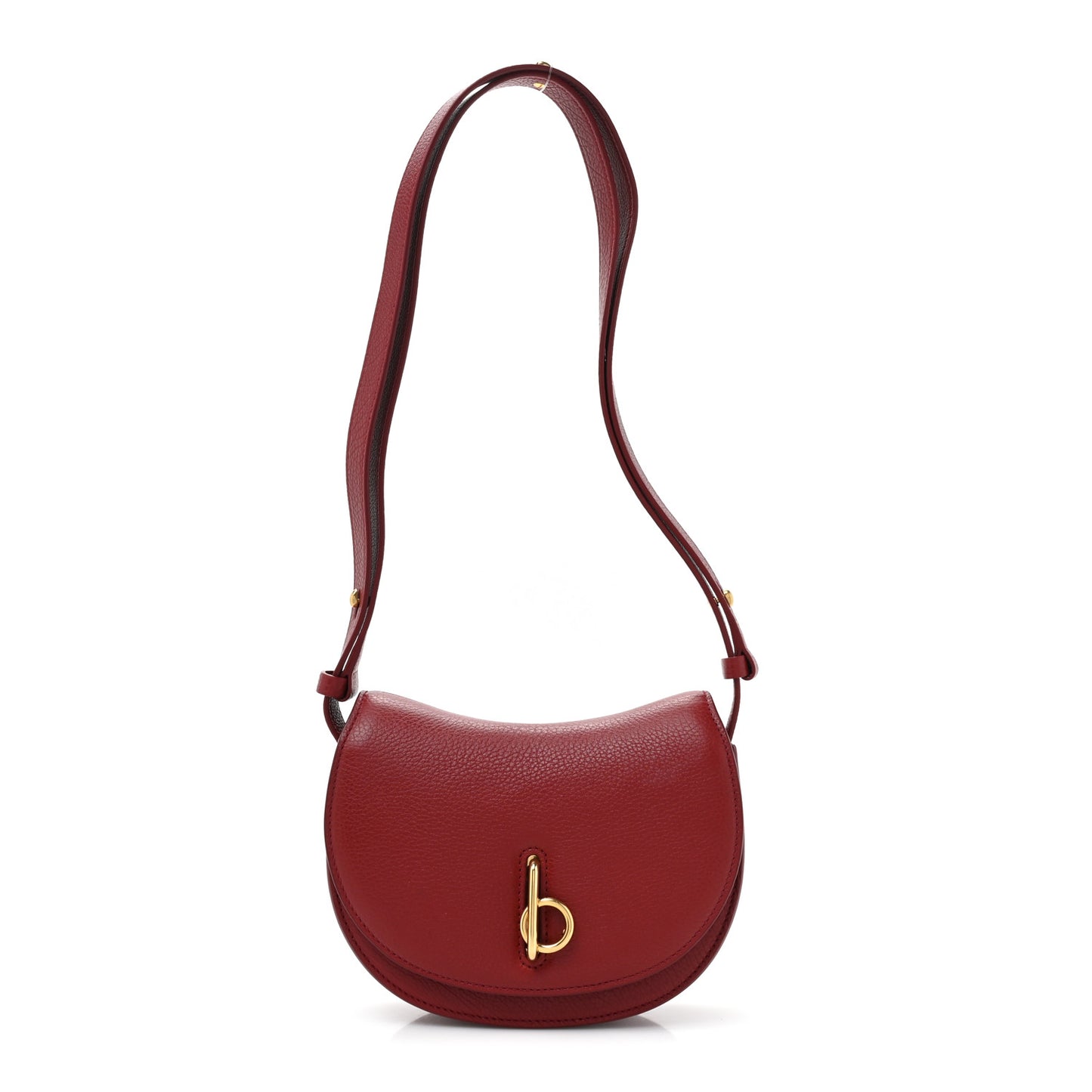 Calfskin Mini Rocking Horse Crossbody Dark Red