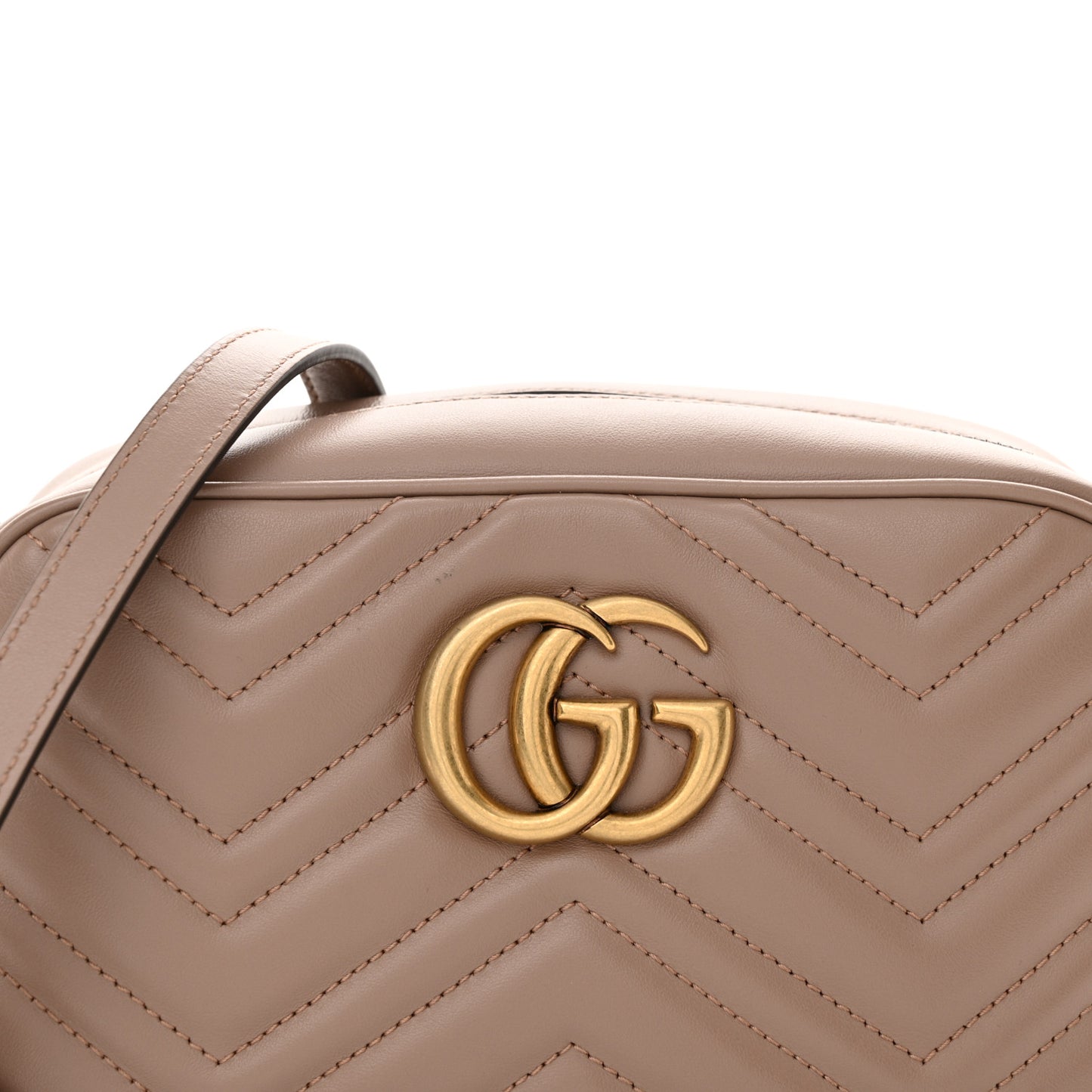 Calfskin Matelasse Small GG Marmont Chain Shoulder Bag Porcelain Rose