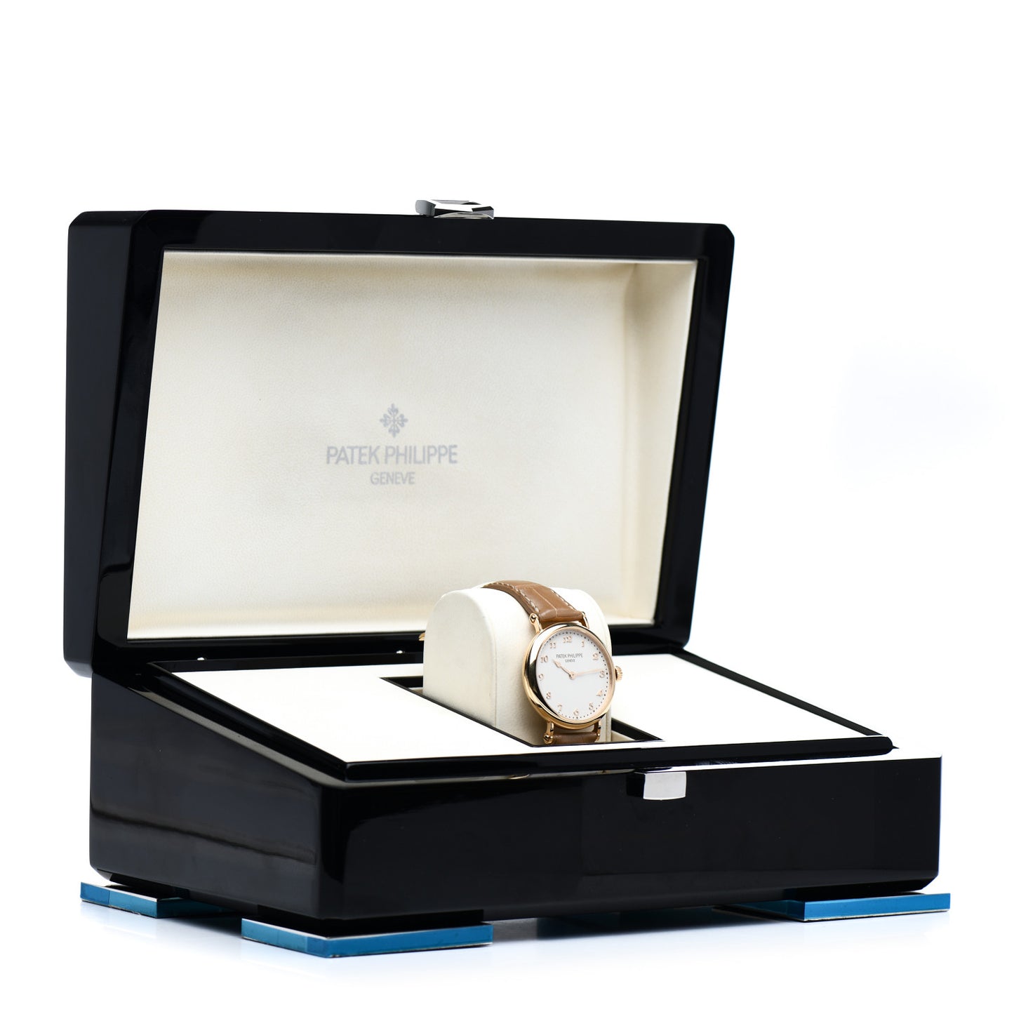 18K Rose Gold Alligator 34.6mm Calatrava Automatic Watch 7200R-001