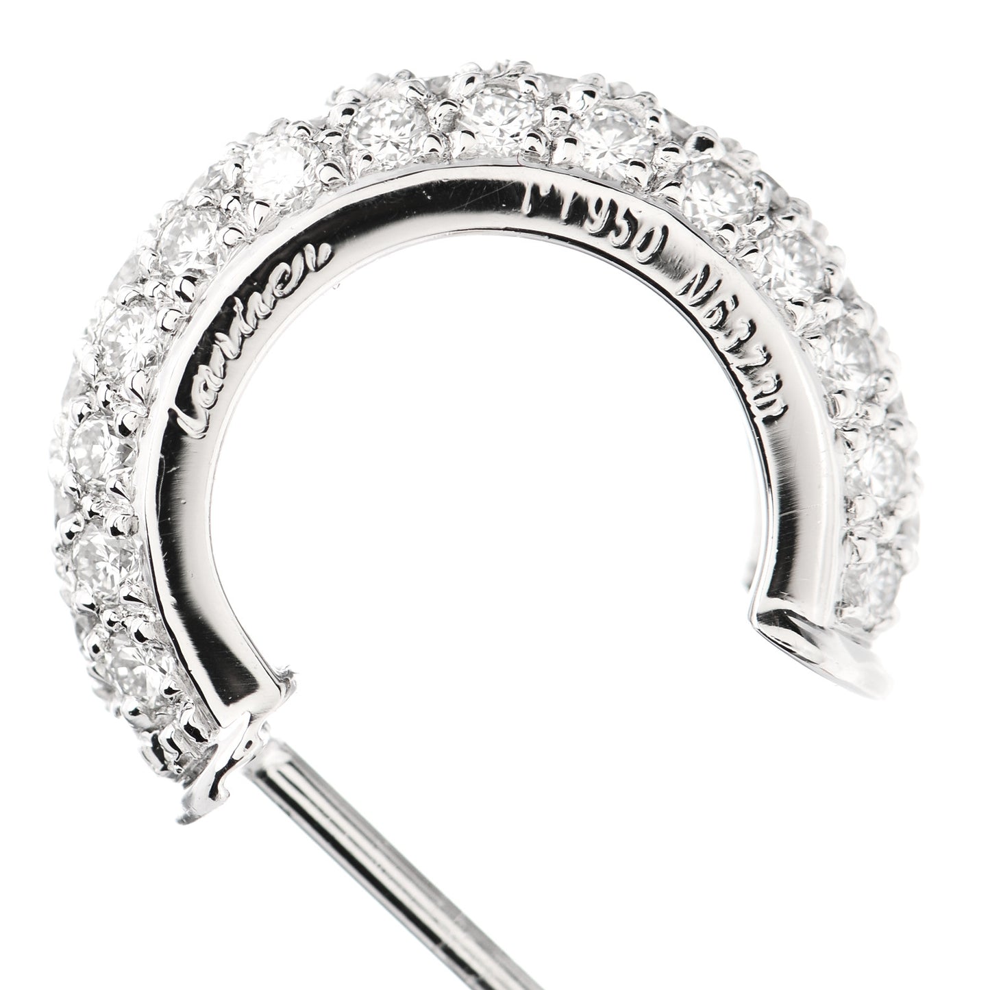 Platinum Diamond Etincelle De Cartier Hoop Earrings