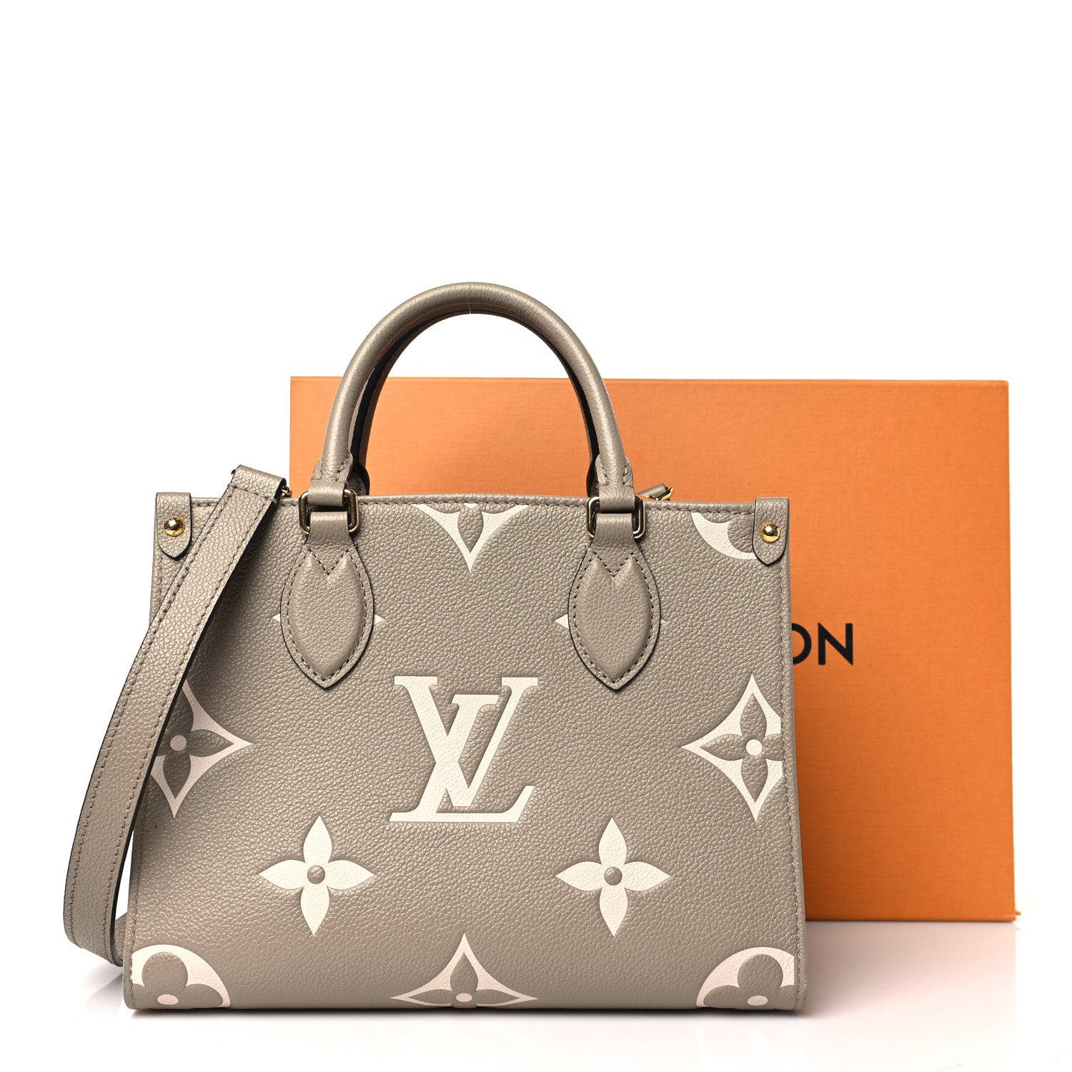 Louis Vuitton Empreinte Monogram Giant Onthego PM Tourterelle Creme 9 of 9