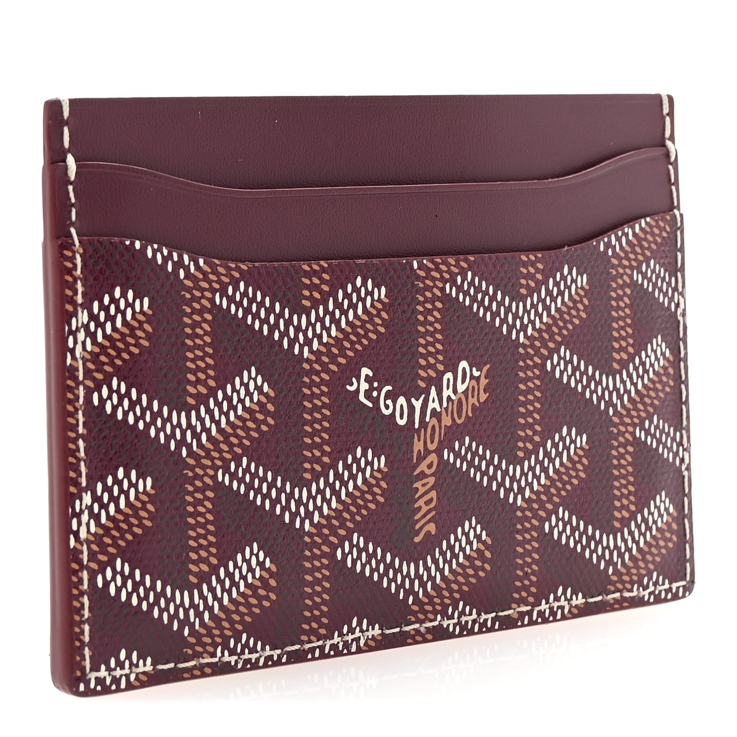 Goyardine Saint Sulpice Card Holder Bordeaux