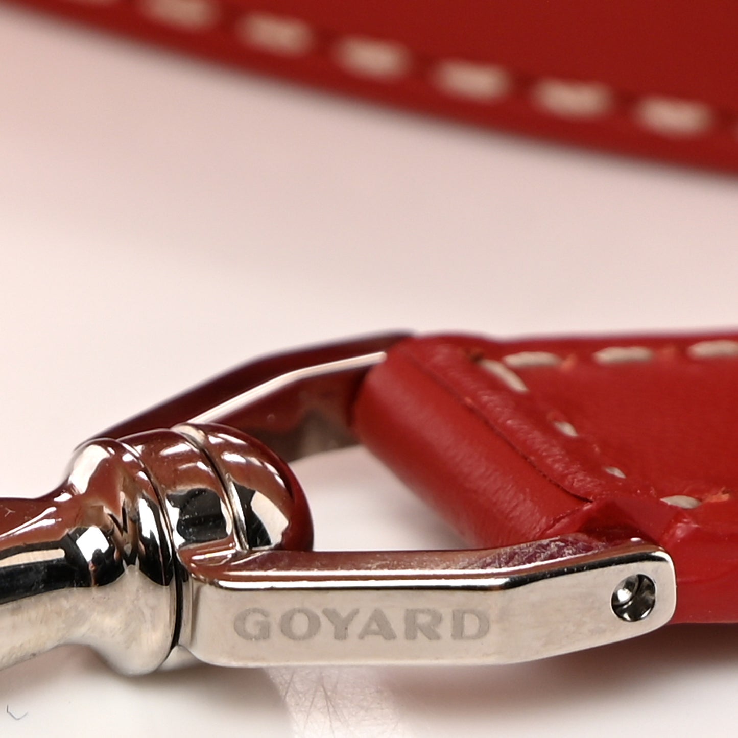 Calfskin Adjustable Shoulder Strap Red
