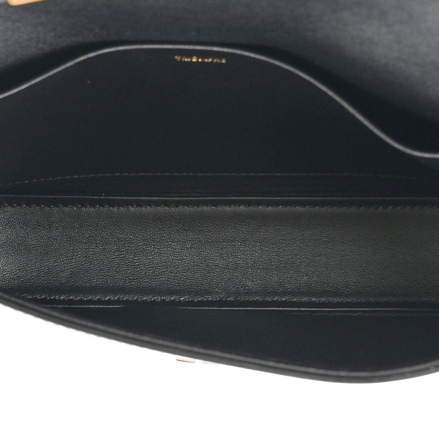 Shiny Calfskin Triomphe Shoulder Bag Black